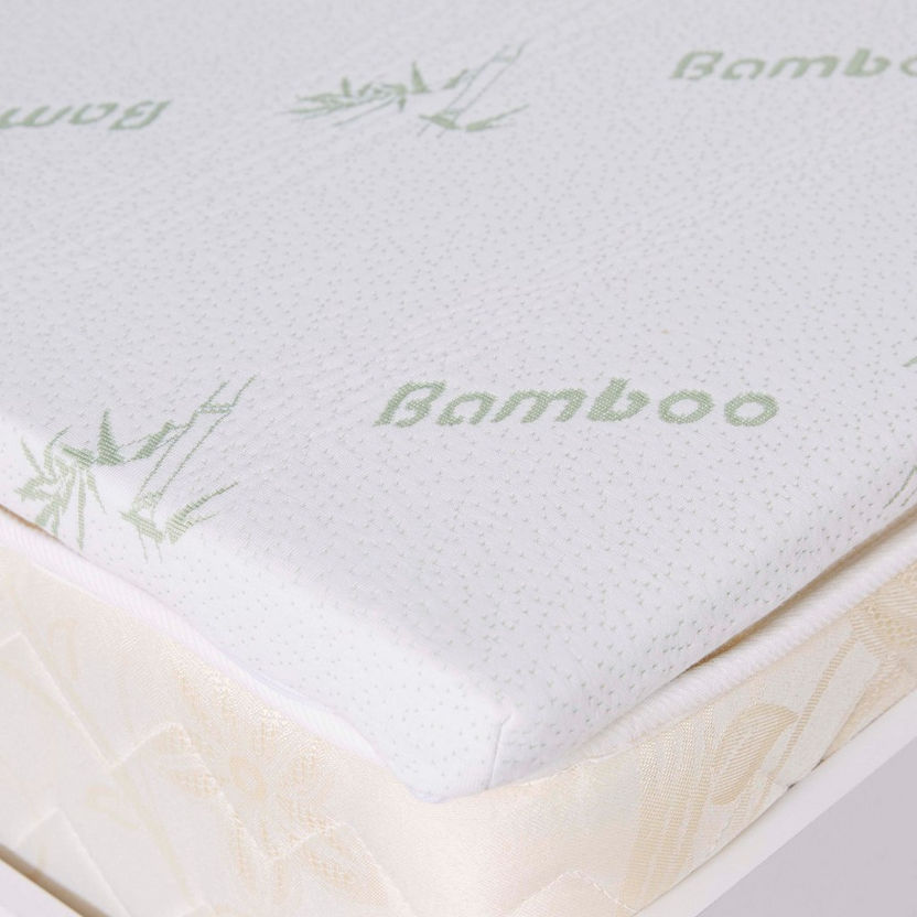 Comfort Bamboo Memory Foam Single Mattress Topper - 90x200 cm-Protectors and Toppers-image-2