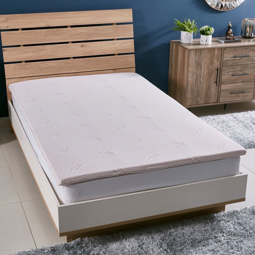 Essence Copper Infused Memory Foam Twin Mattress Topper - 120x200 cm-Protectors and Toppers-image-0