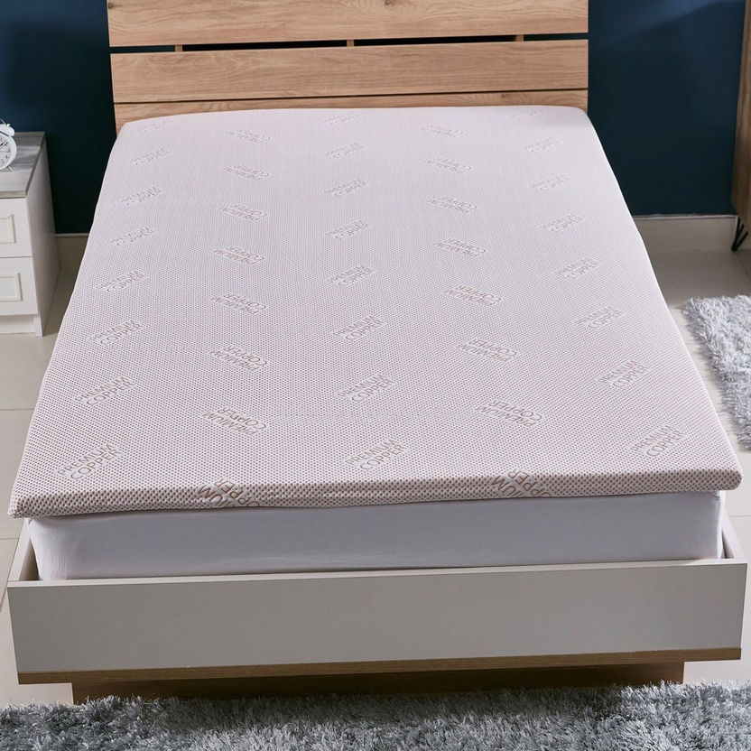 Essence Copper Infused Memory Foam Twin Mattress Topper - 120x200 cm-Protectors and Toppers-image-1