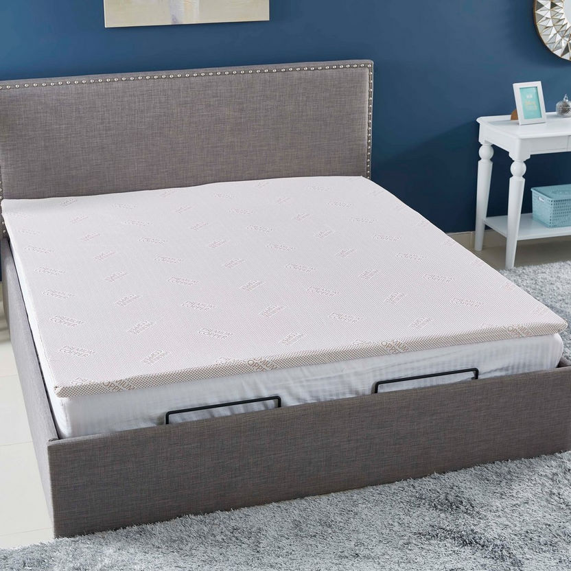 Essence Copper Infused Memory Foam King Size Mattress Topper - 180x200 cm-Protectors and Toppers-image-0