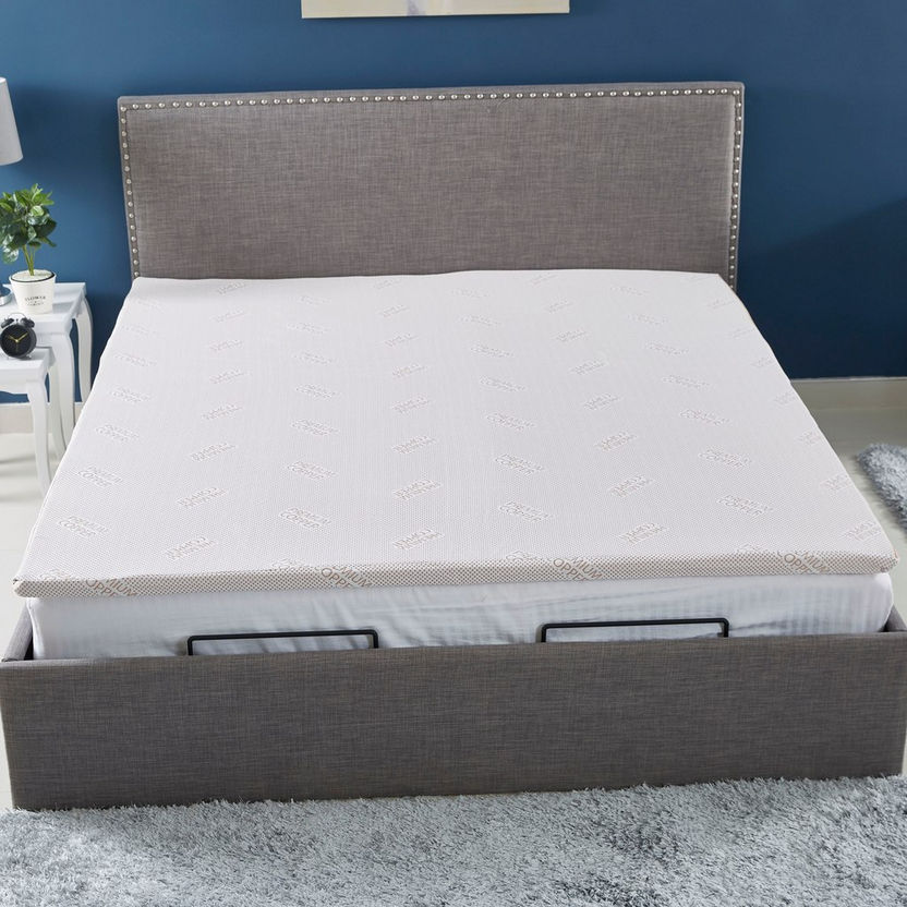 Essence Copper Infused Memory Foam King Size Mattress Topper - 180x200 cm-Protectors and Toppers-image-1