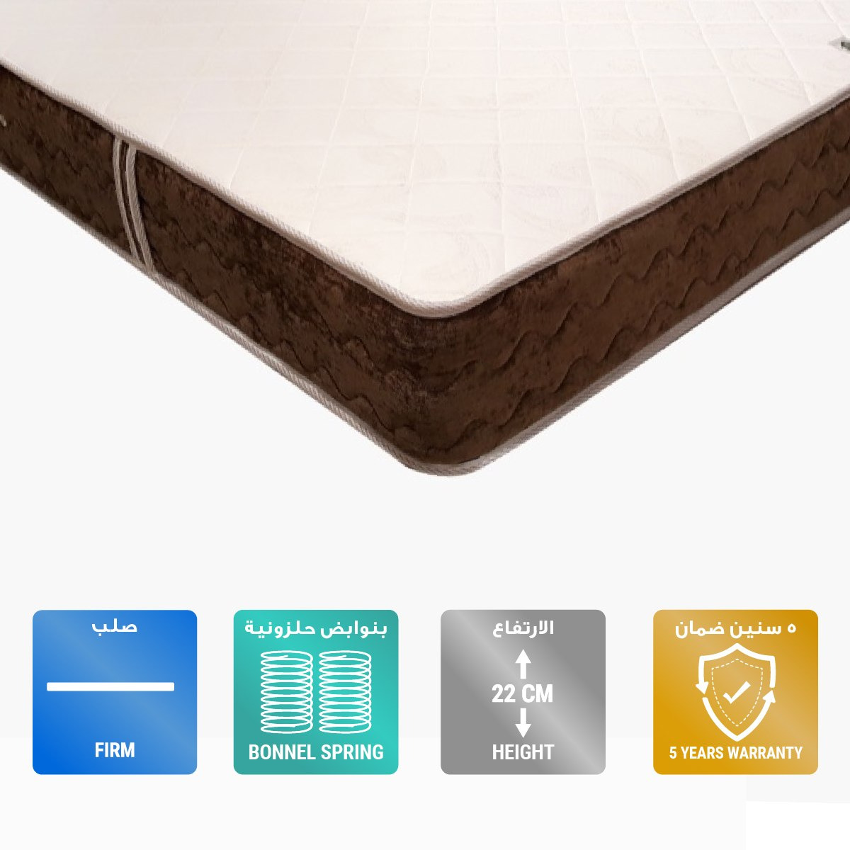 iDeluxe Queen Size Mattress - 150x200x22 cm-PROMO_HB_KSA_HBX10_190925-image-1