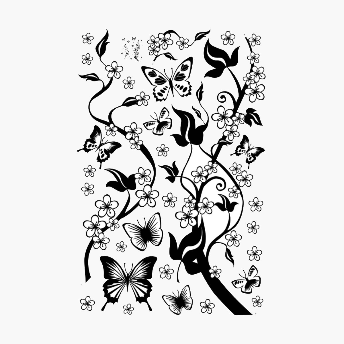 ملصق حائط بطبعات فراشات من كريست - 60x90 سم-hbxhomeware-hbxkidsandyouth-image-2