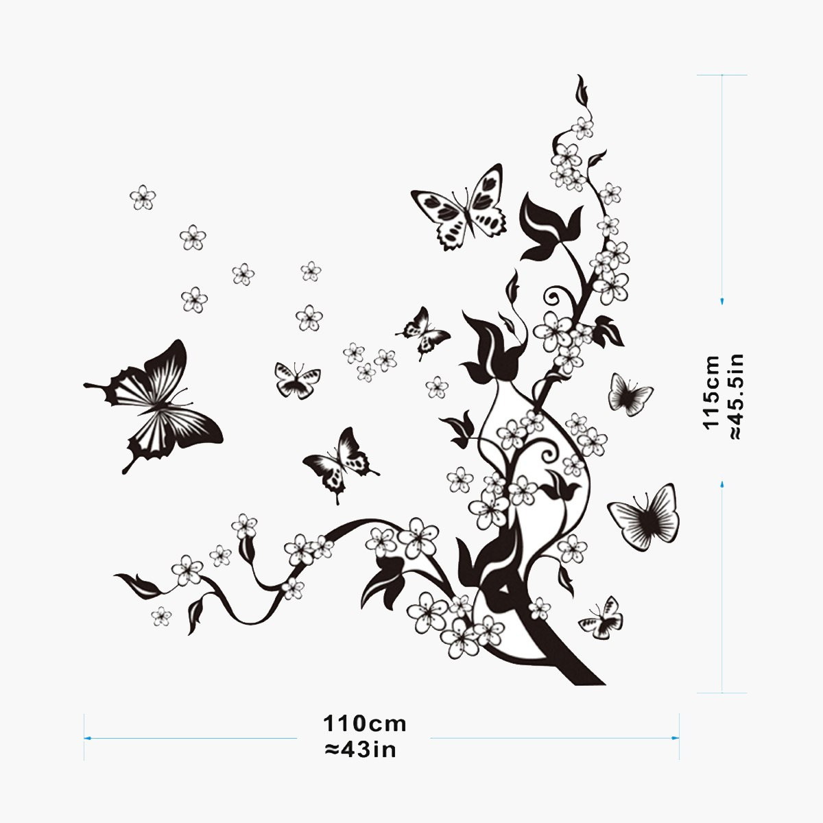 ملصق حائط بطبعات فراشات من كريست - 60x90 سم-hbxhomeware-hbxkidsandyouth-image-3