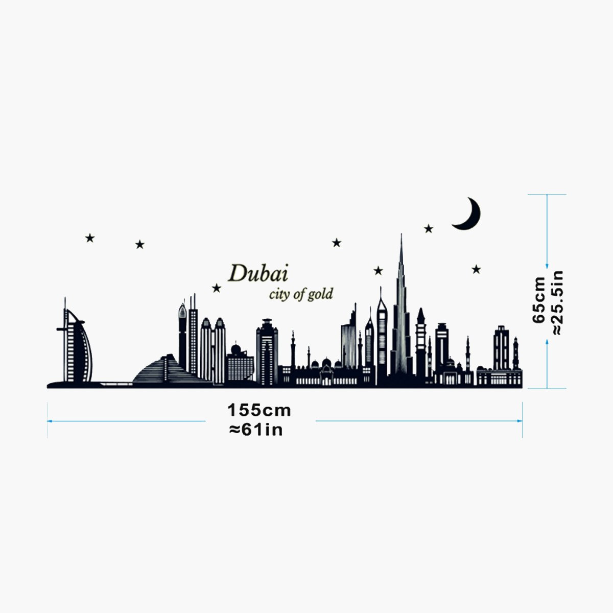 ملصق حائط بتصميم دبي جلو إن ذا دارك من كريست - 60x90 سم-hbxhomeware-hbxkidsandyouth-image-3