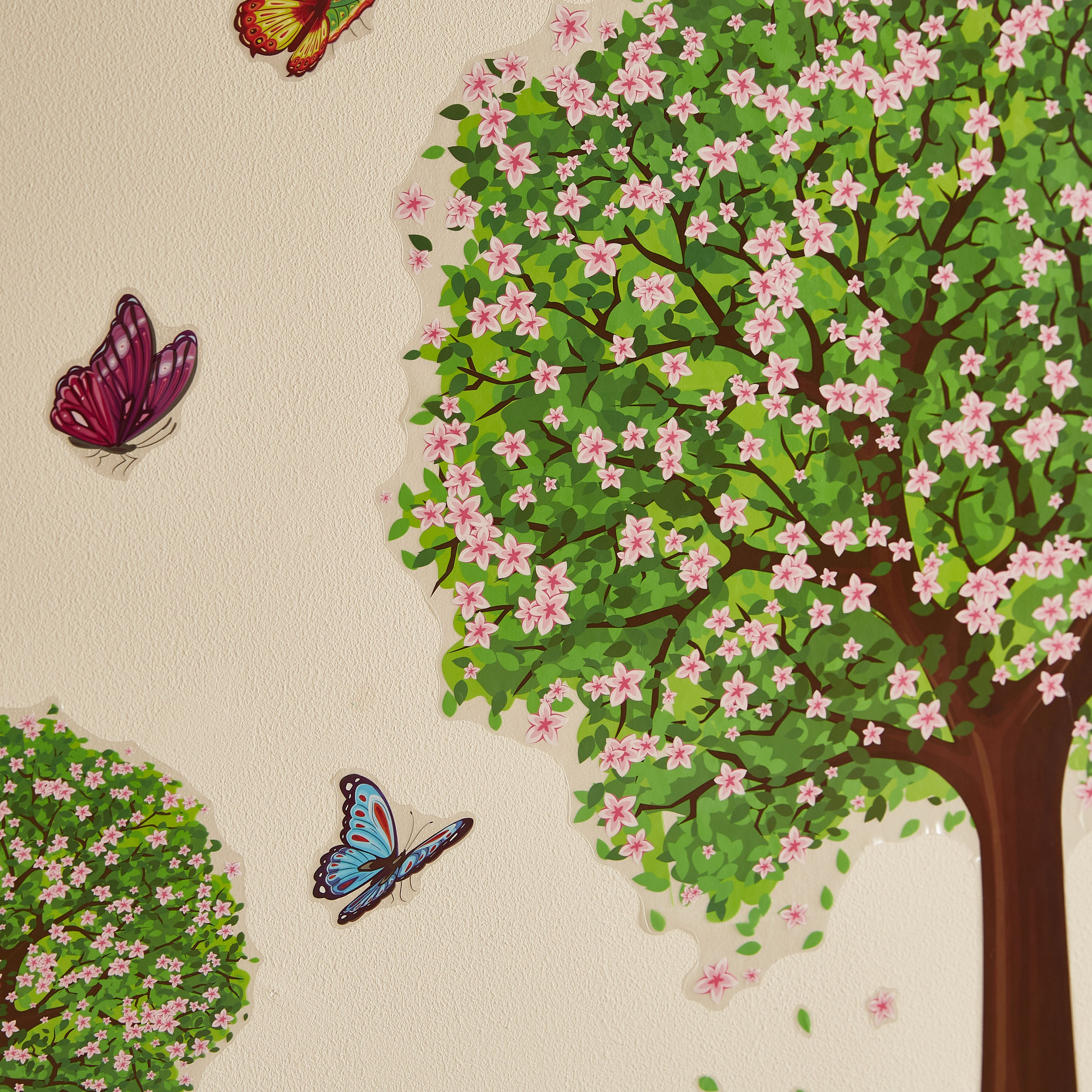 ملصق حائط بطبعات أشجار وفراشات من كريست - 60x90 سم-hbxhomeware-hbxkidsandyouth-image-2