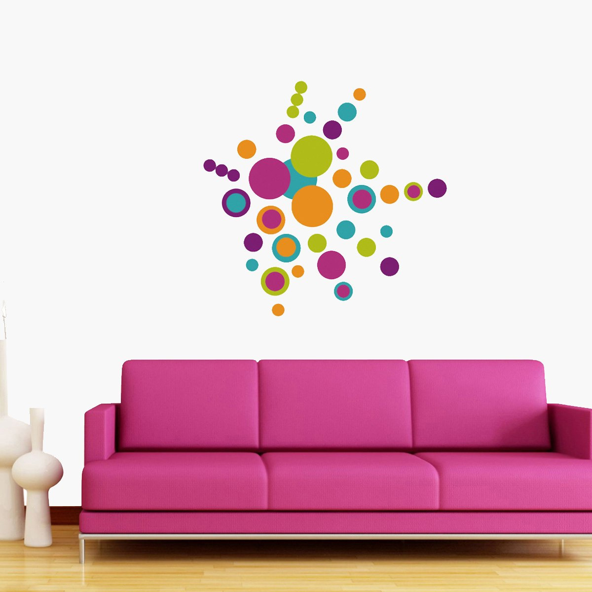 ملصق حائط بطبعات دوائر ملونة من كريست - 50x70 سم-hbxhomeware-hbxkidsandyouth-image-1
