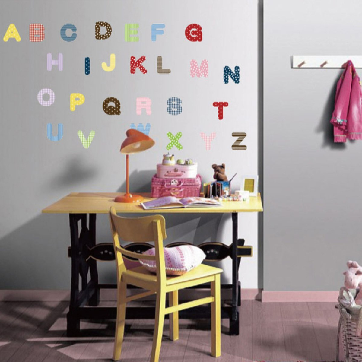 Crest Design Alphabets Wall Decal - 50x70 cm-hbxhomeware-hbxkidsandyouth-image-1