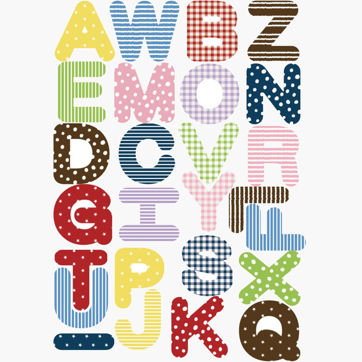 Crest Design Alphabets Wall Decal - 50x70 cm-hbxhomeware-hbxkidsandyouth-image-2