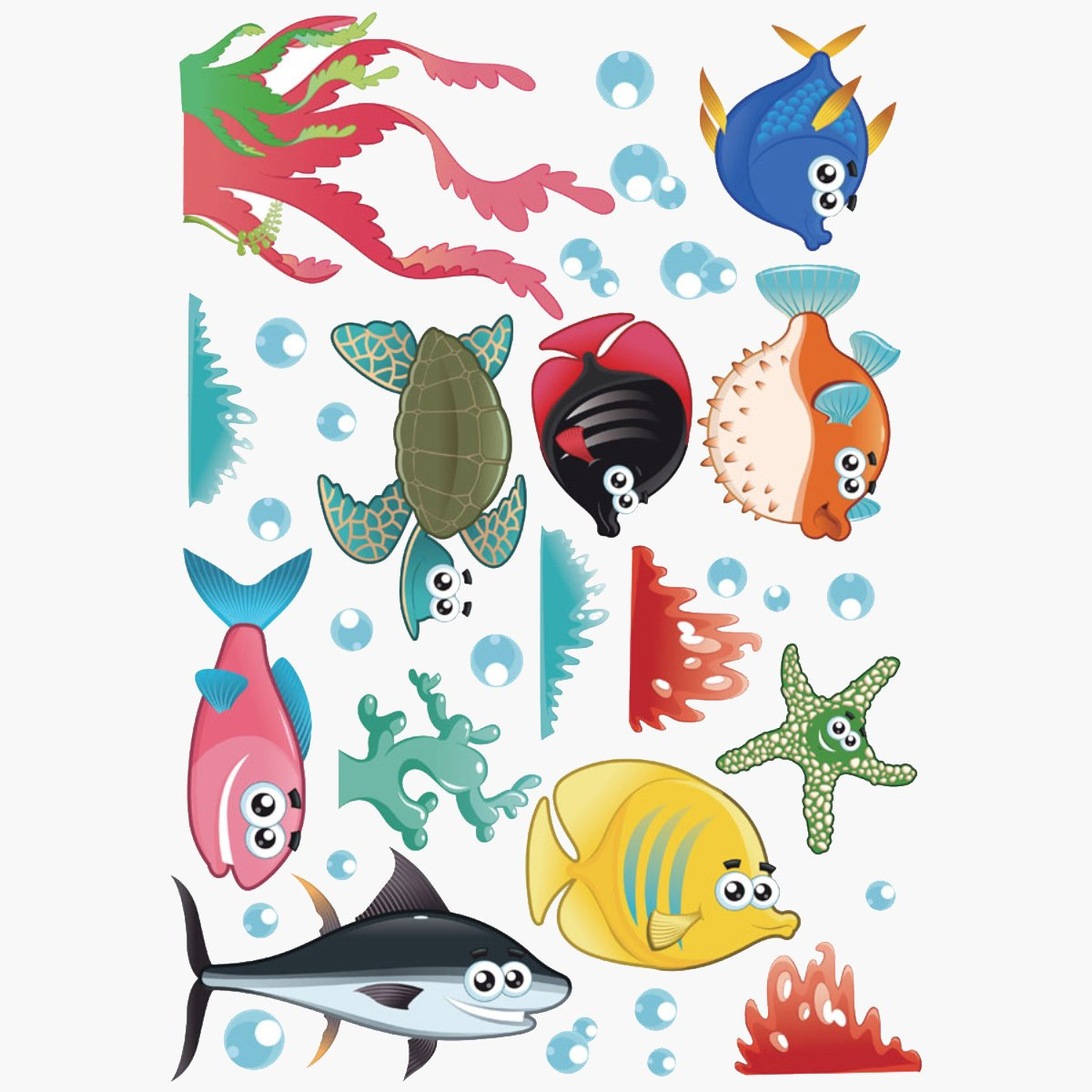 ملصق حائط بطبعة سمكة من كريست - 50x70 سم-hbxhomeware-hbxkidsandyouth-image-2