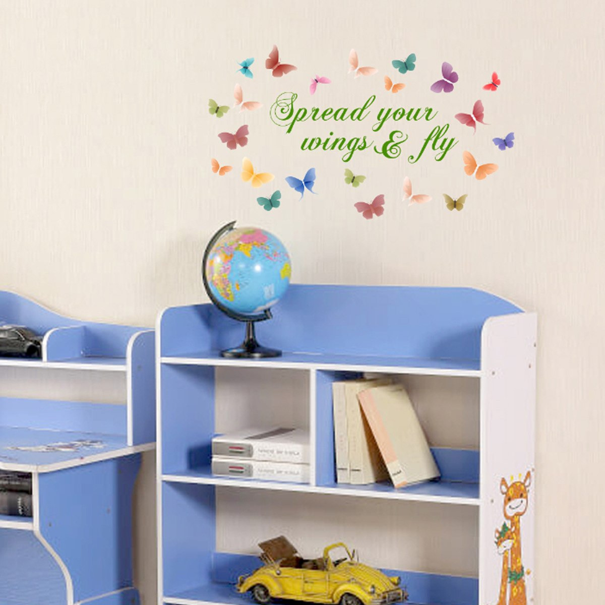 ملصق حائط بطبعات فراشة من كريست - 50x70 سم-hbxhomeware-hbxkidsandyouth-image-1