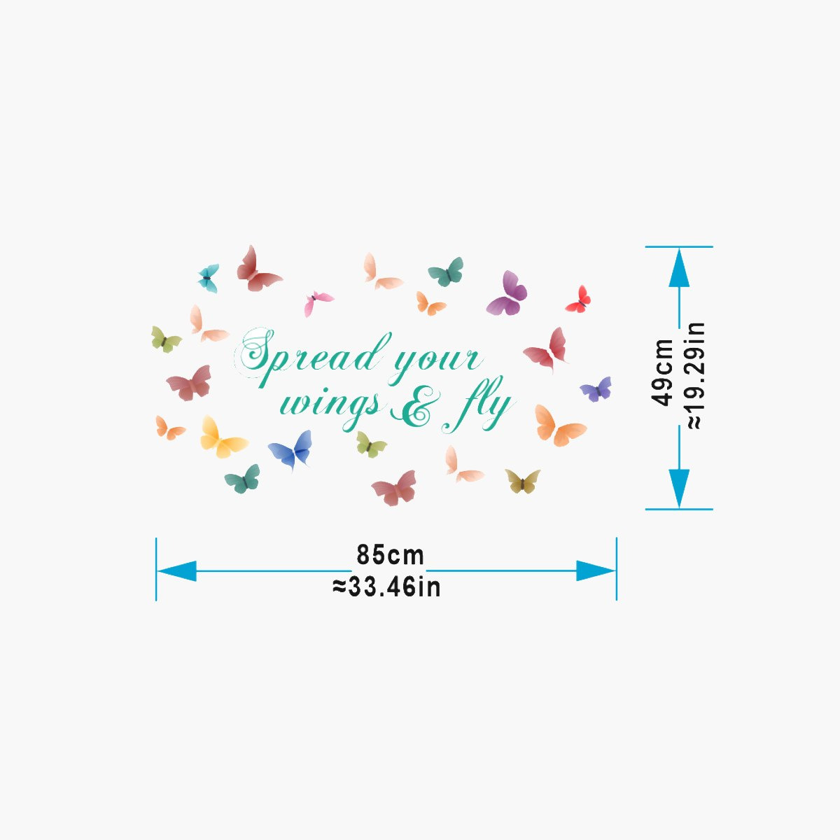 ملصق حائط بطبعات فراشة من كريست - 50x70 سم-hbxhomeware-hbxkidsandyouth-image-3
