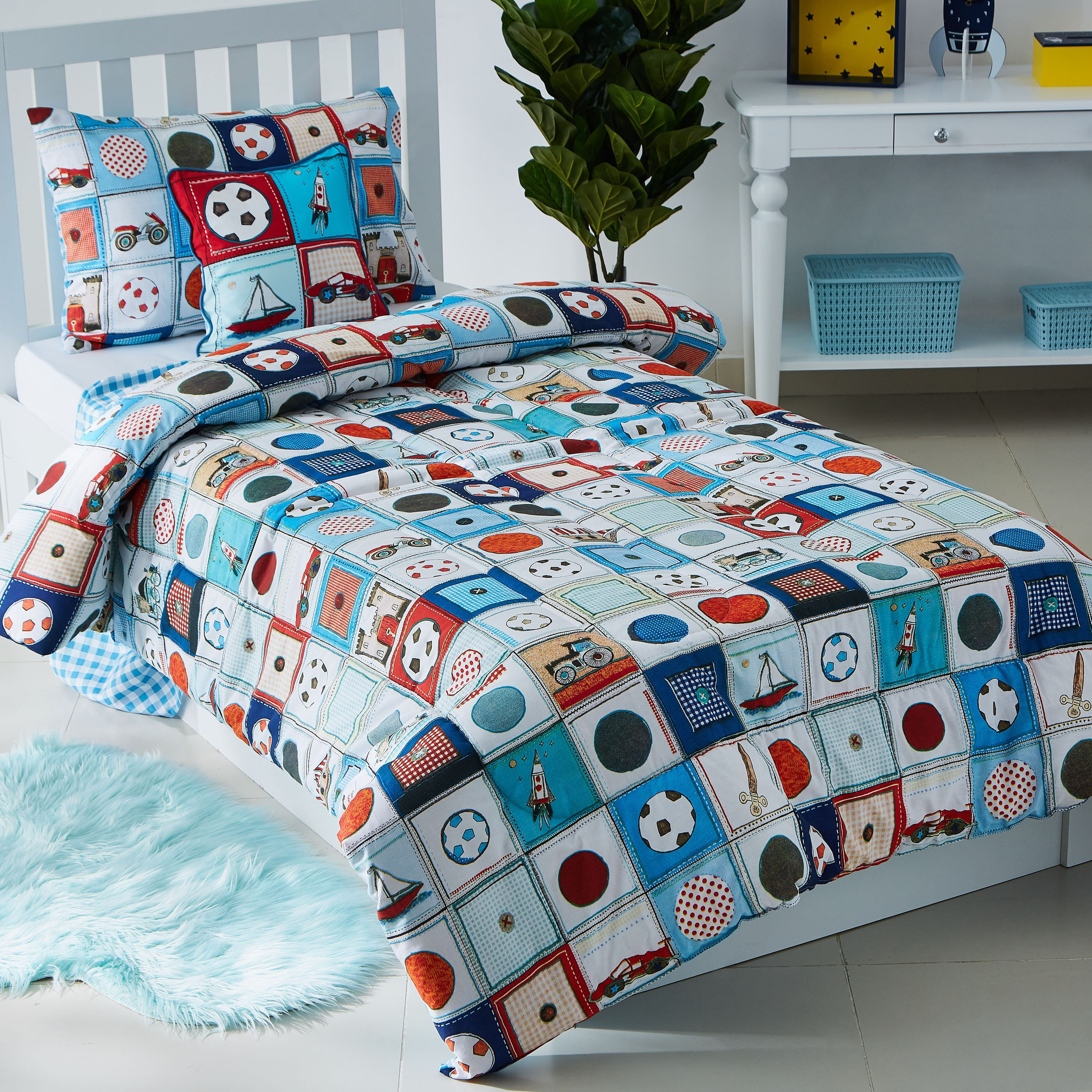 طقم لحاف مزدوج 4 قطع دريم من إلفيش - 160x220 سم-hbxhomeware-hbxkidsandyouth-image-1