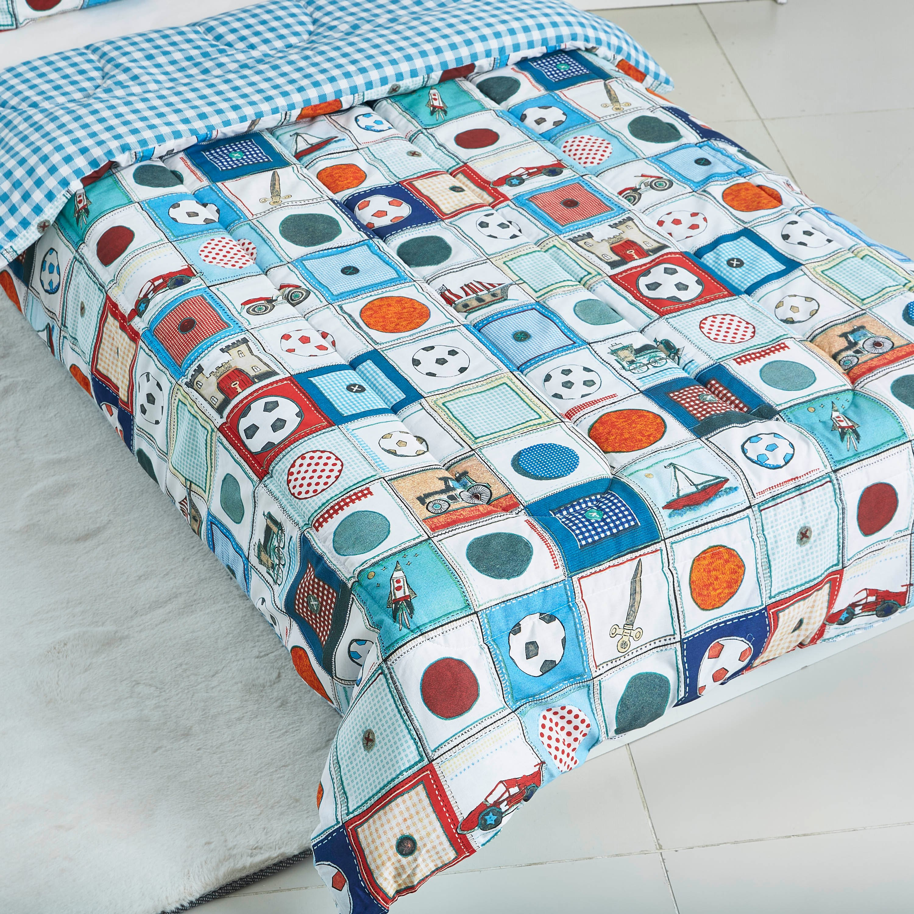 طقم لحاف فردي يستخدم على الوجهين قطعتين من إلفيش دريم - 135x220 سم-hbxhomeware-hbxkidsandyouth-image-2