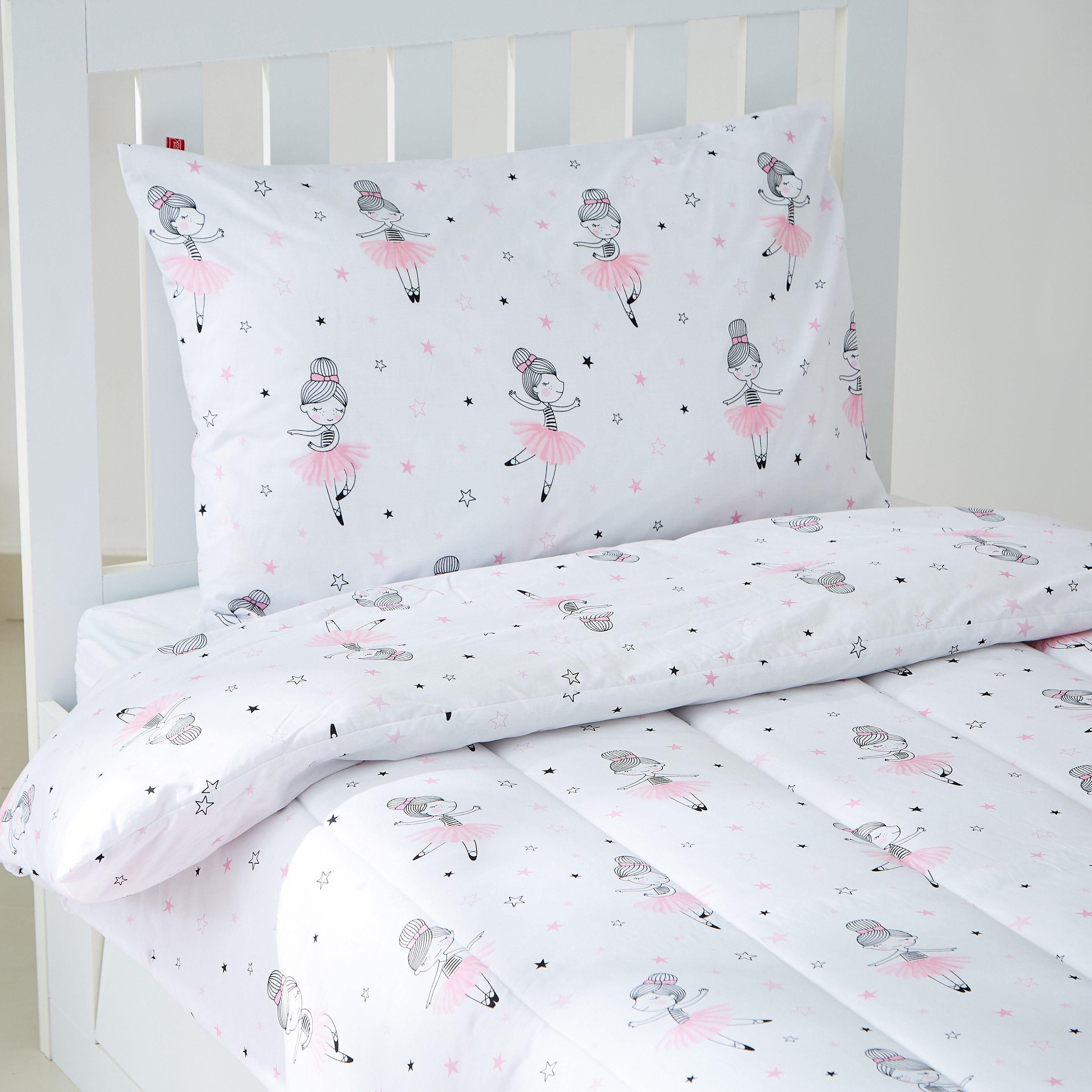 طقم لحاف فردي من قطعتين بطبعات باليرينا من إلفيش - 135x220 سم-hbxhomeware-hbxkidsandyouth-image-2