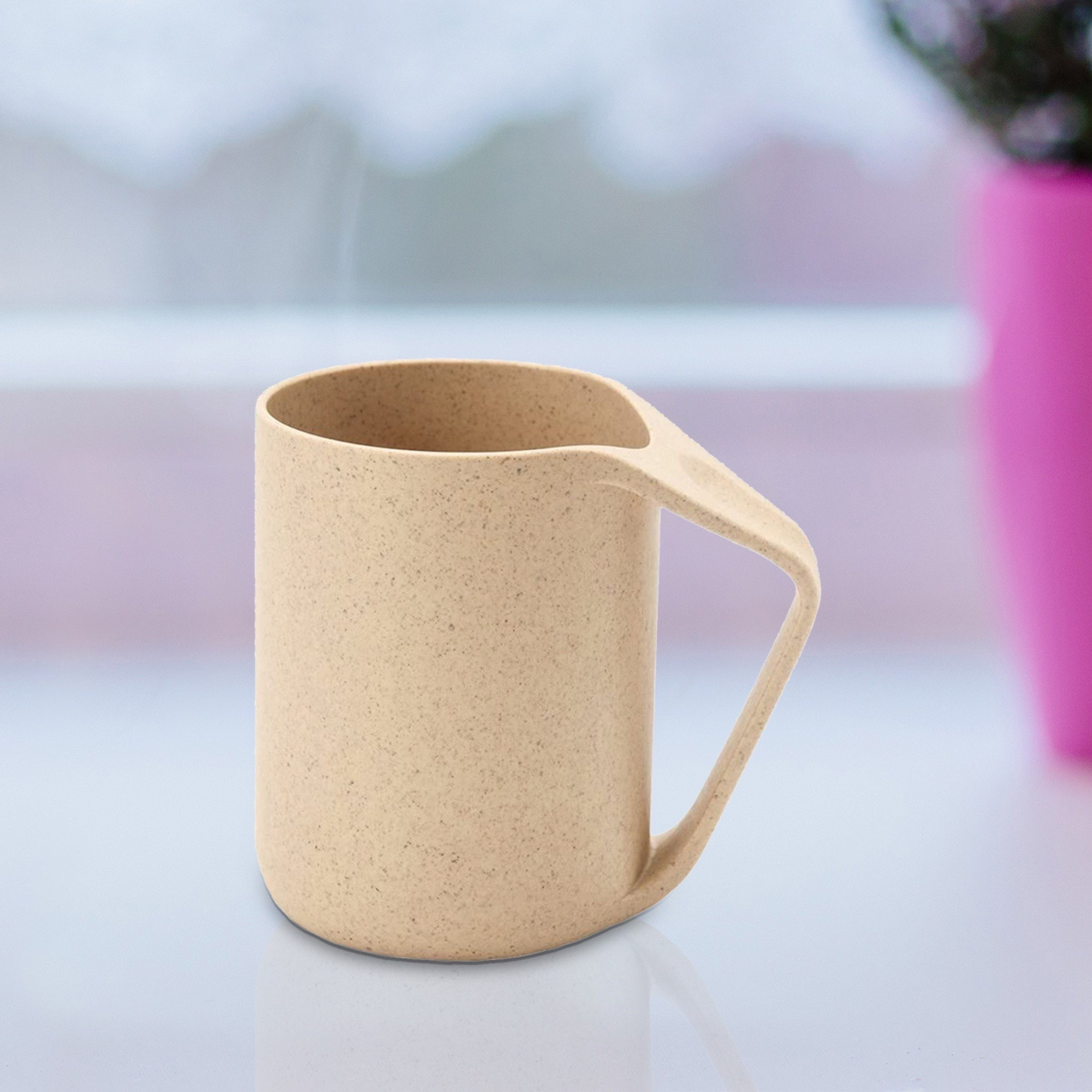 مج من قش القمح الصديق للبيئة بمقبض مائل - 240 مل-hbxhomeware-hbxkidsandyouth-image-1