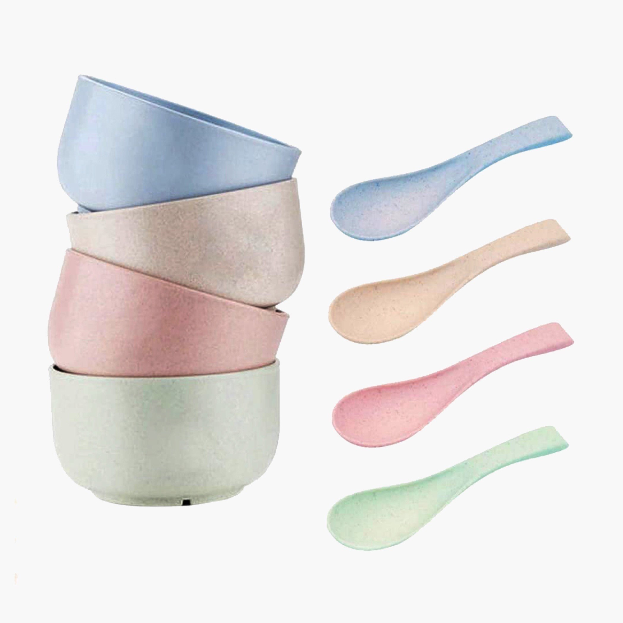 طقم أوعية وملاعق من قش القمح الصديق للبيئة - 8 قطع-hbxhomeware-hbxkidsandyouth-image-3