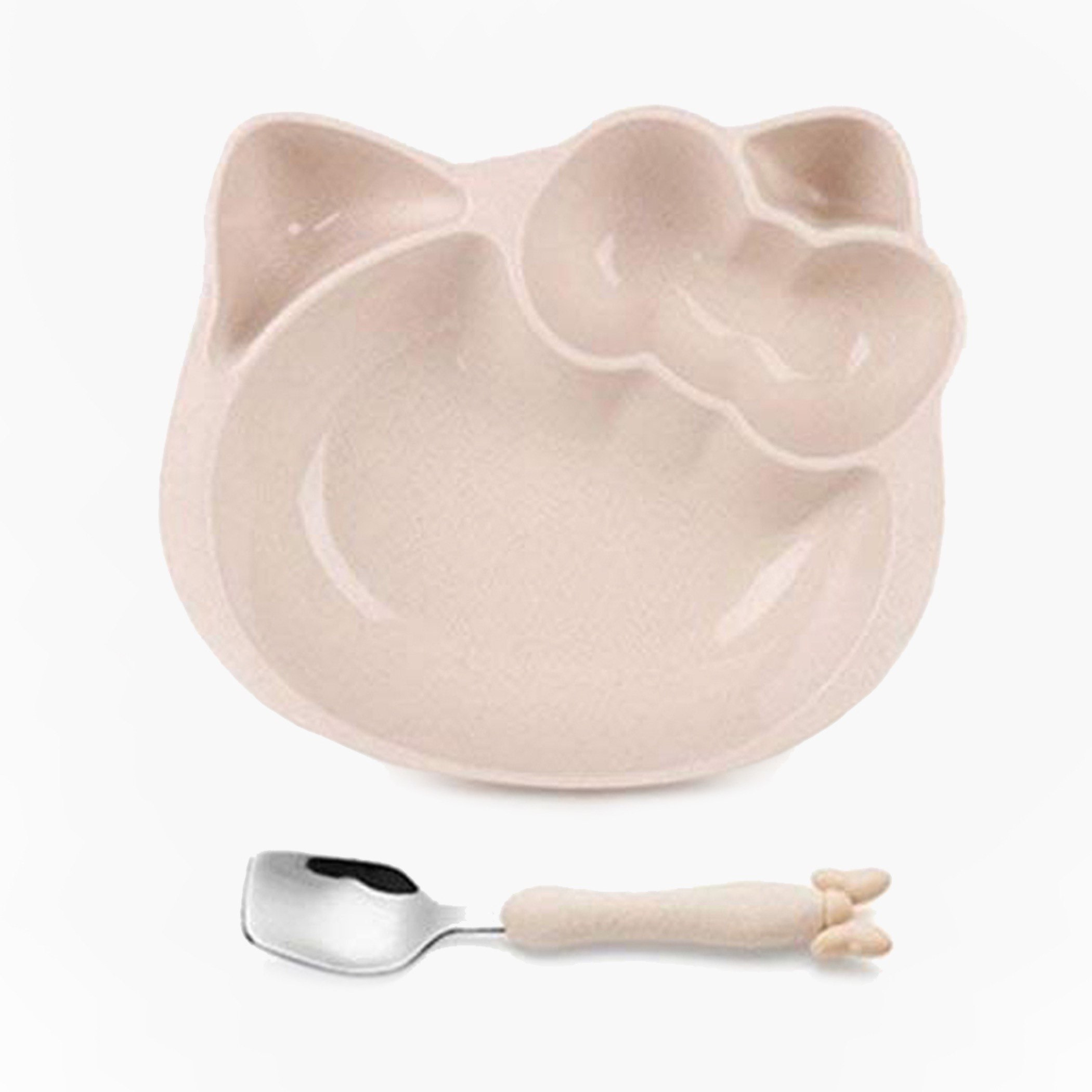 طقم صحن وملعقة قش القمح صديقة البيئة - قطعتين-hbxhomeware-hbxkidsandyouth-image-2