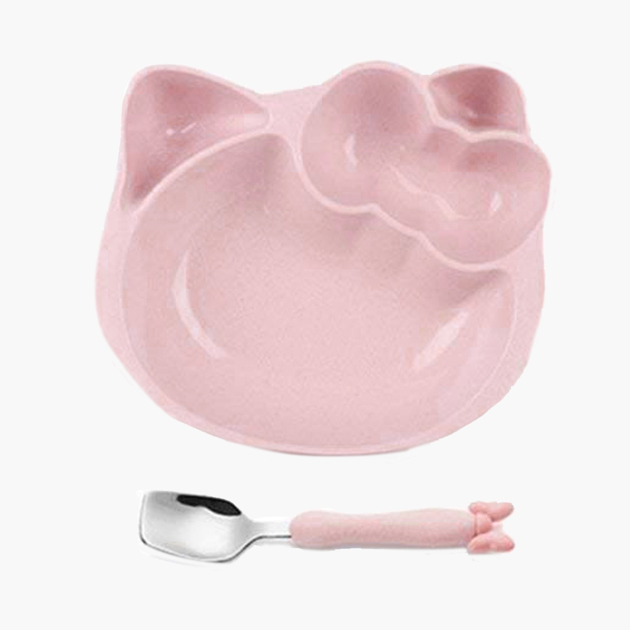 طقم صحن وملعقة من قش القمح الصديق للبيئة - قطعتين-hbxhomeware-hbxkidsandyouth-image-2