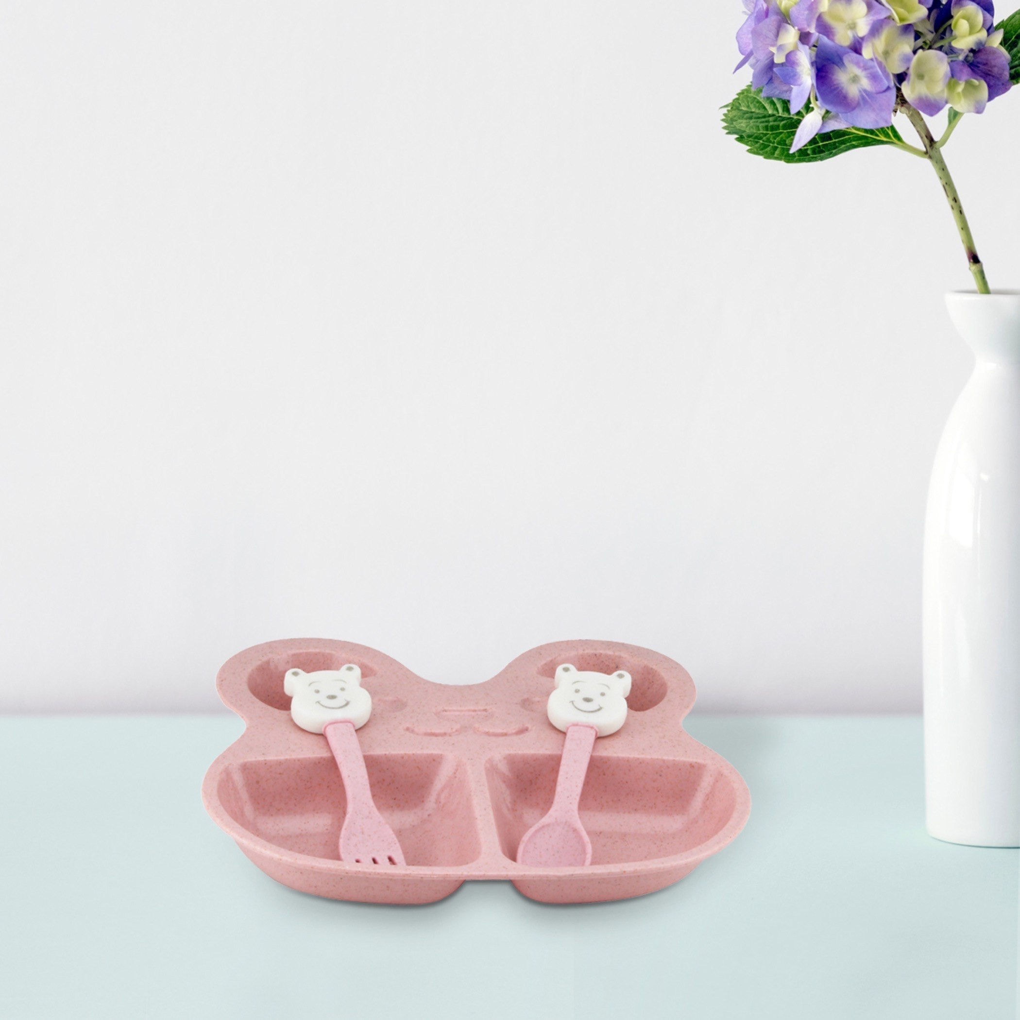 طقم صحن وشوكة وملعقة من قش القمح الصديق للبيئة - 3 قطع-hbxhomeware-hbxkidsandyouth-image-1