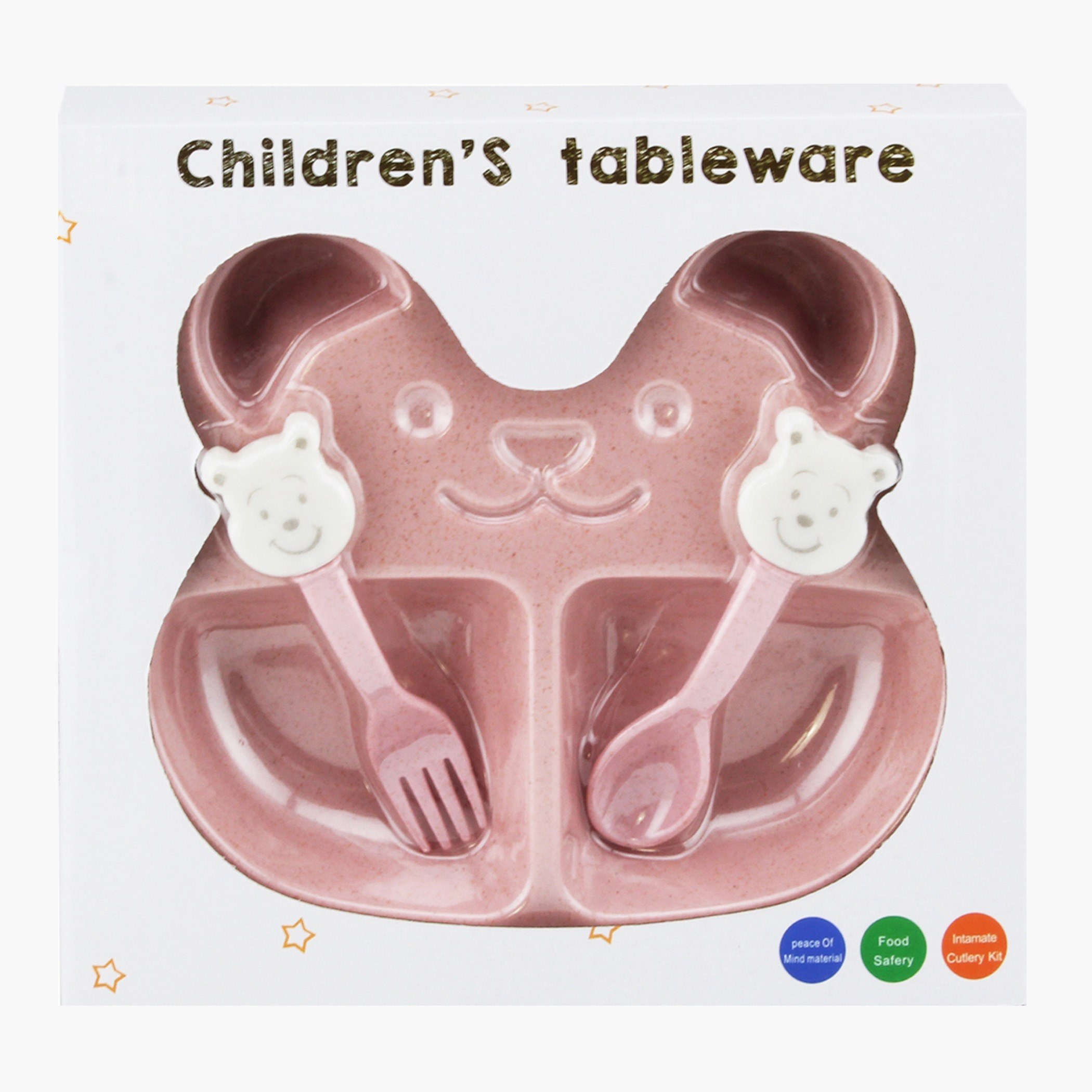 طقم صحن وشوكة وملعقة من قش القمح الصديق للبيئة - 3 قطع-hbxhomeware-hbxkidsandyouth-image-3