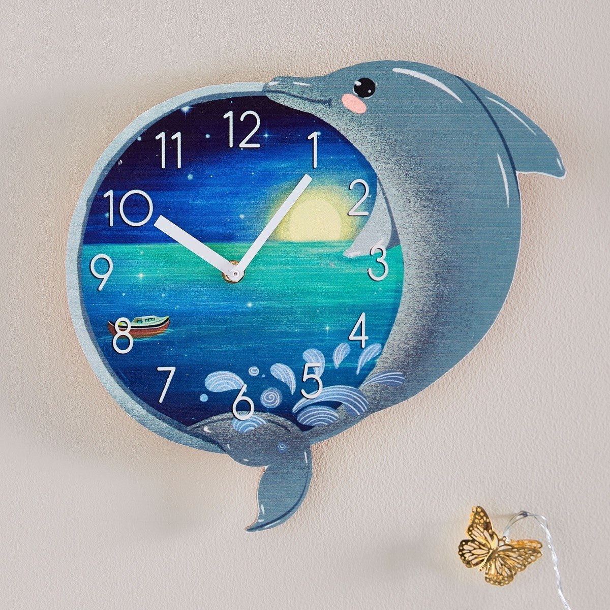 Epoch Dolphin Wall Clock-hbxhomeware-hbxkidsandyouth-image-1