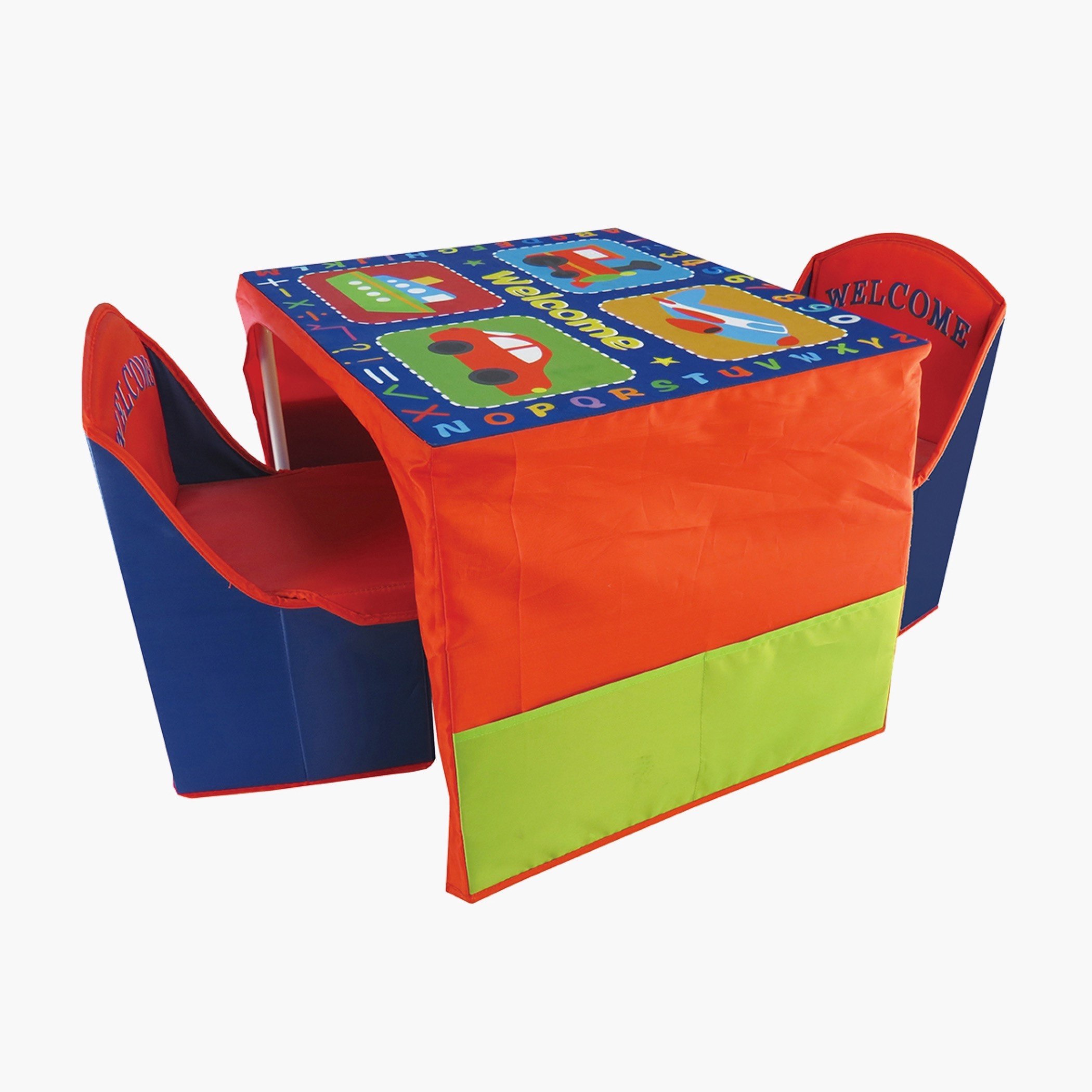 مكتب قابل للطي مع كرسيّين بطبعات سيارة من جوي-hbxkidsandyouth-playroom-stationery-image-2