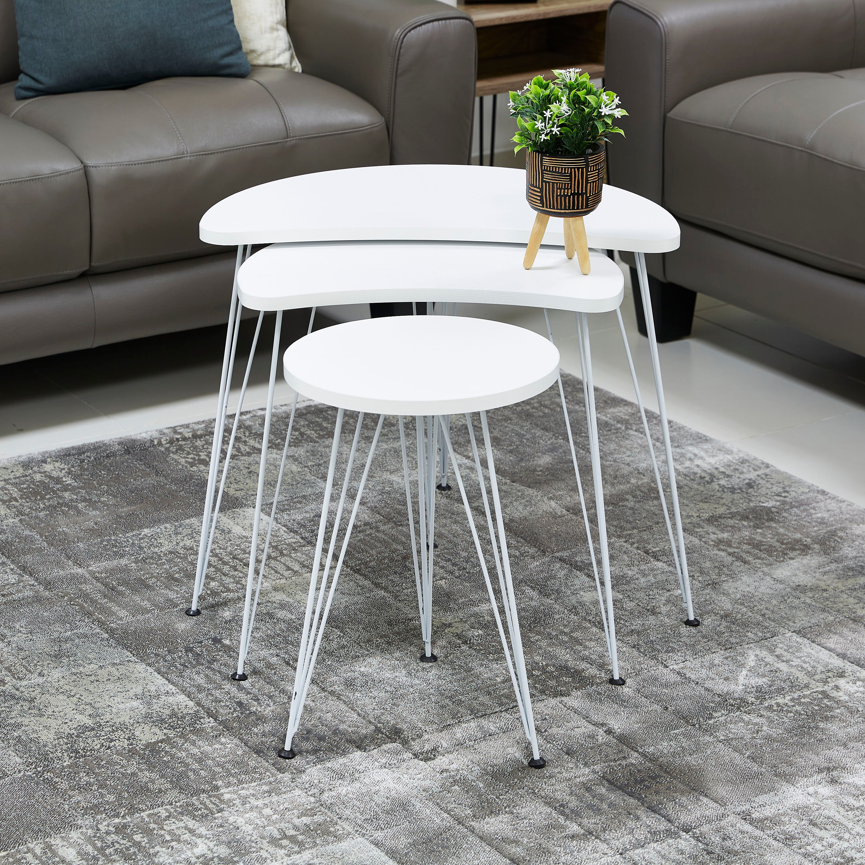 طقم طاولات متداخلة 3 قطع من كليمر-hbxfurniture-livingroom-nestingtables-image-1