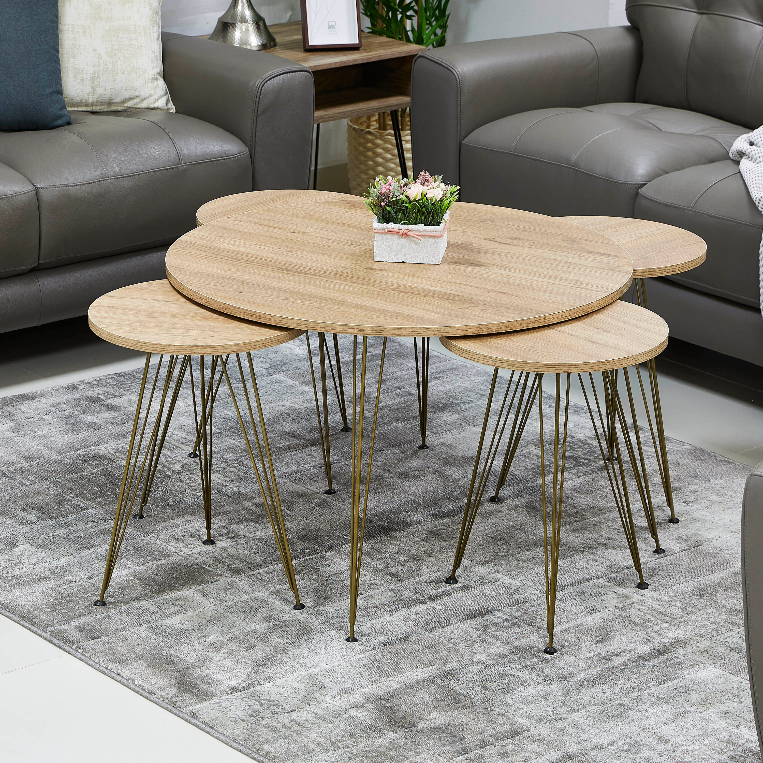 Graham 5-Piece Coffee and Nest of Tables Set-hbxlivingroom-tablesandstands-coffeetables-image-1