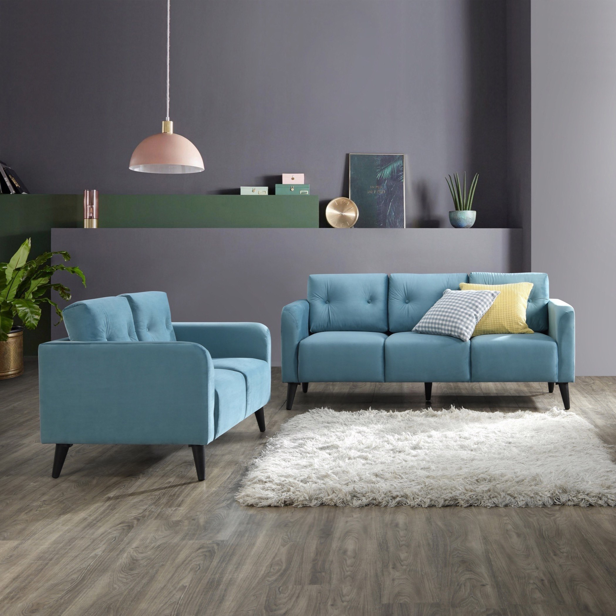 طقم كنب مخملي 3+2 مقاعد من ترافيس-hbxlivingroom-sofasandarmchairs-sofas-image-1