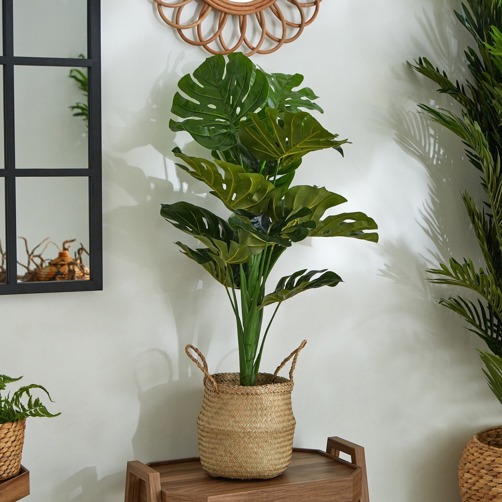 شجرة مونيستيرا في إصيص من سيارا - 90 سم-hbxdecorandfurnishings-homeaccessories-artificialflowersandplants-image-2