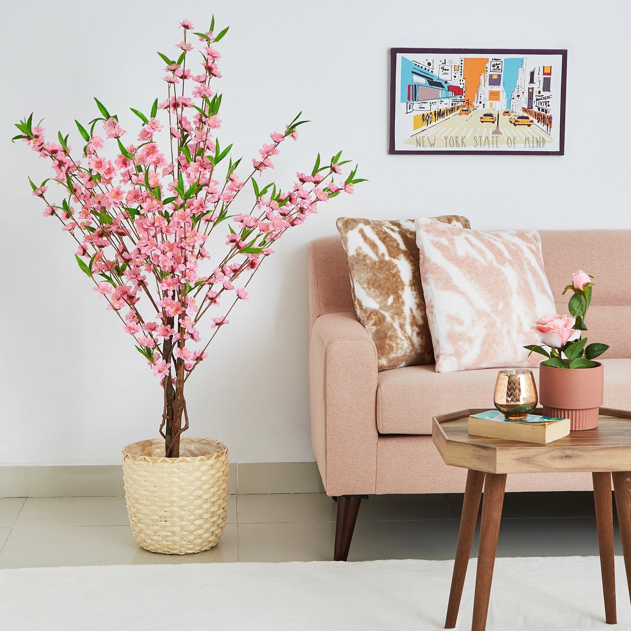 شجرة زهر الخوخ في إصيص من سيارا - 135 سم-hbxdecorandfurnishings-homeaccessories-artificialflowersandplants-image-4