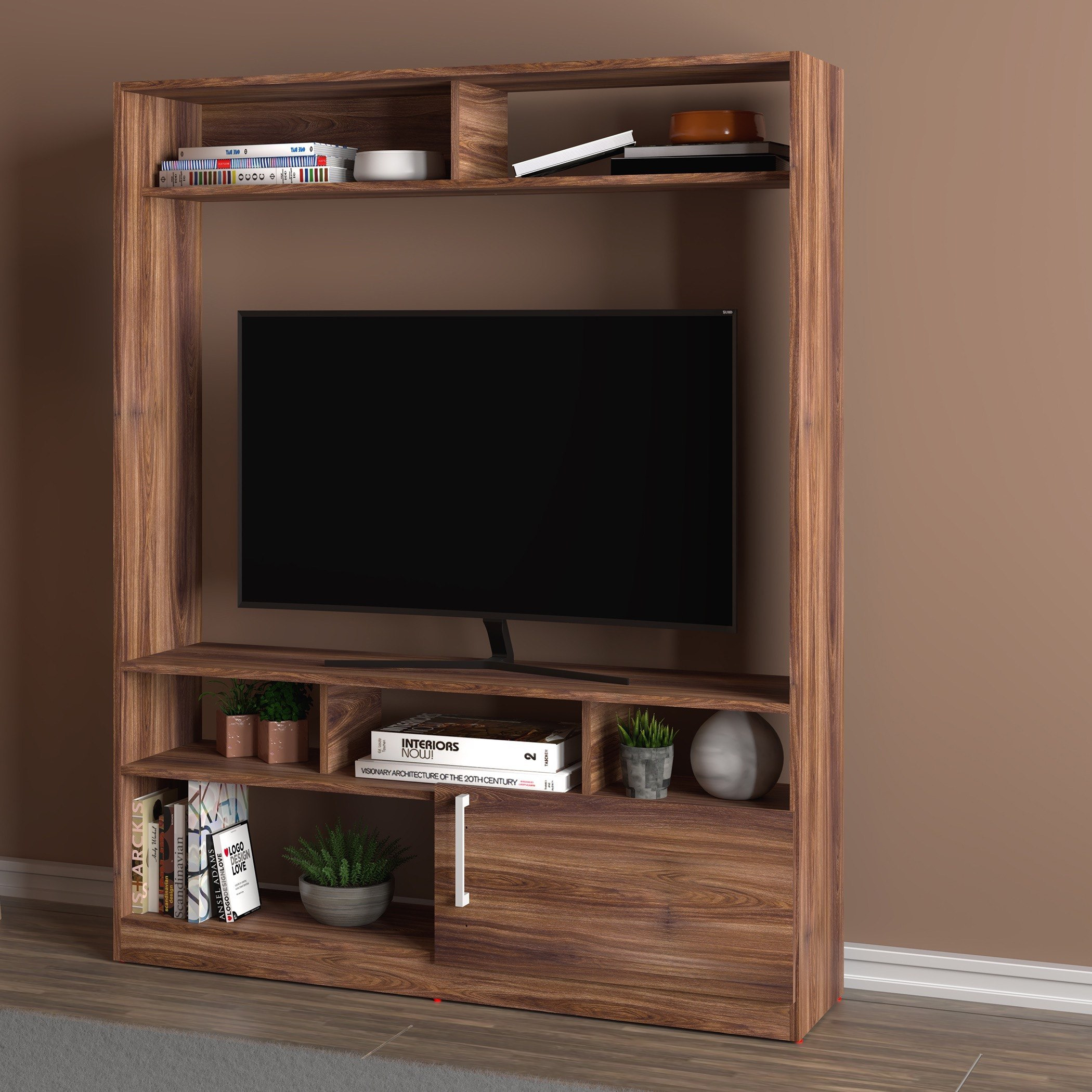 وحدة عرض متعددة الاستخدامات بباب للتلفزيونات حتى 48 بوصة من ديورانت-hbxlivingroom-mediaunitsandstorage-wallunits-image-1