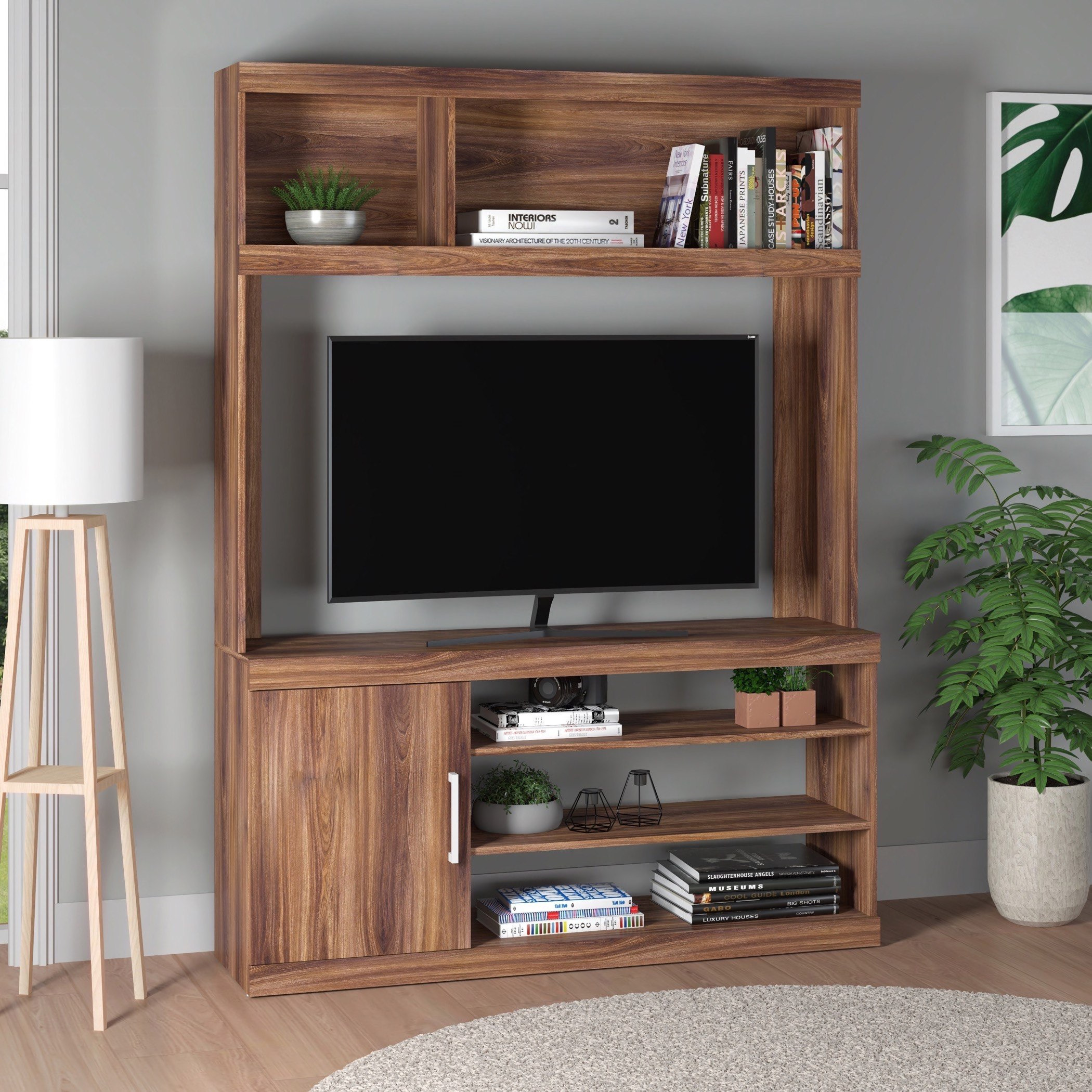 وحدة عرض متعددة الاستخدامات بدرج للتلفزيونات حتى 48 بوصة من إيستون-hbxlivingroom-mediaunitsandstorage-wallunits-image-1