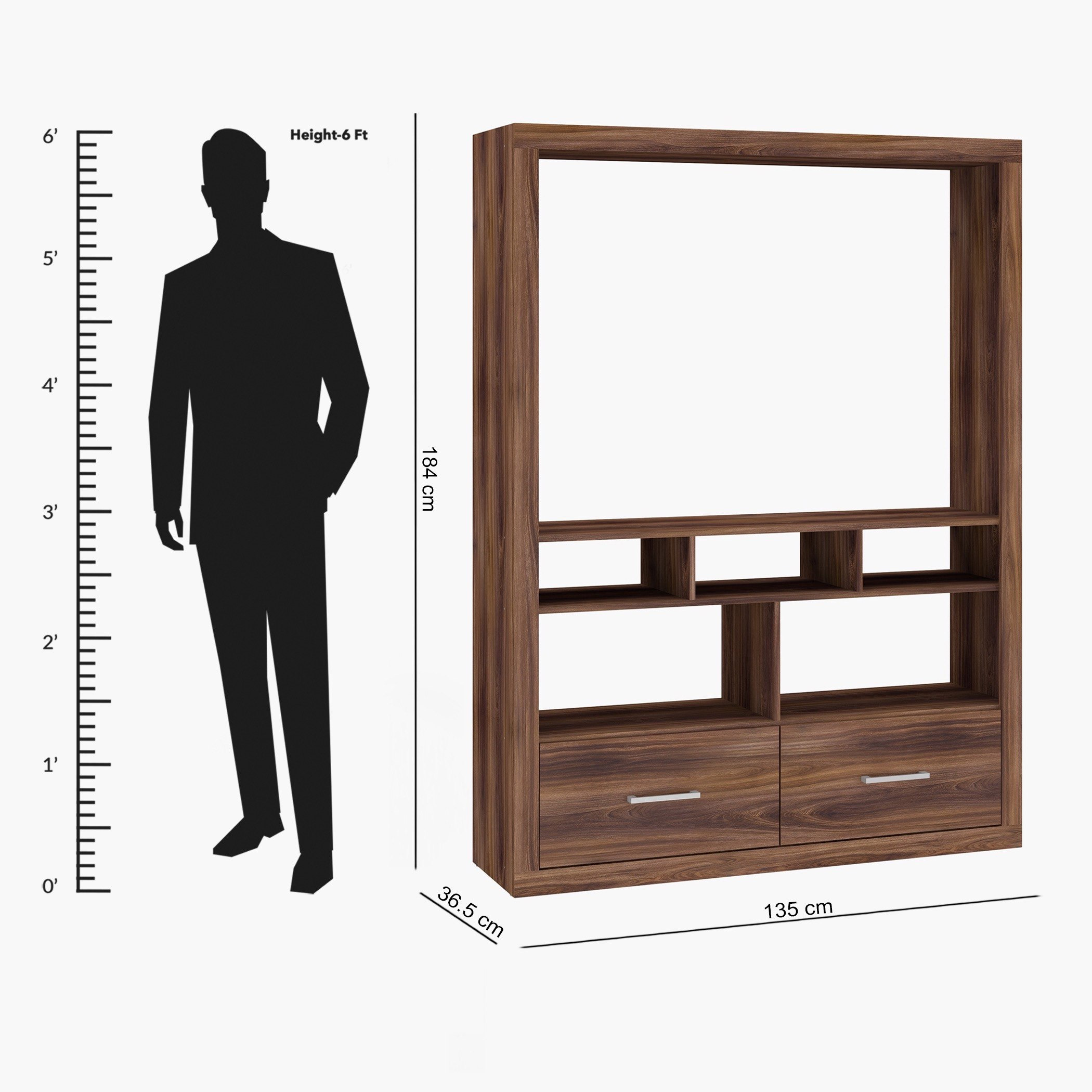 وحدة عرض متعددة الاستخدامات بدرج للتلفزيونات حتى 48 بوصة من إيستون-hbxlivingroom-mediaunitsandstorage-wallunits-image-4