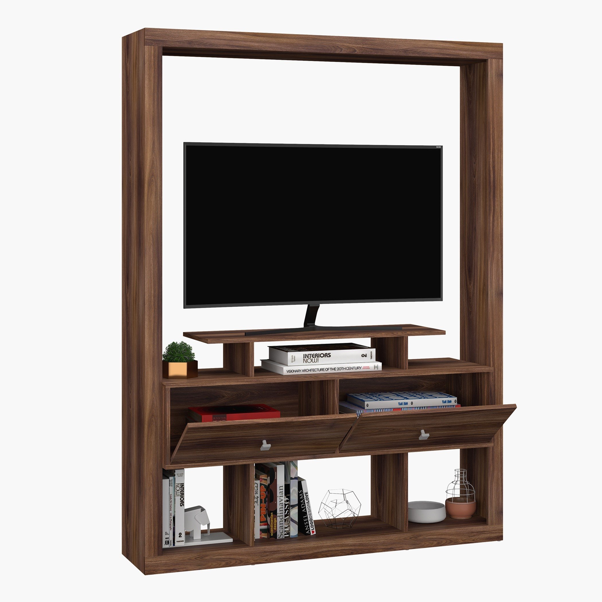 وحدة عرض متعددة الاستخدامات بدرجين للتلفزات حتى 48 بوصة من ماكسين-hbxlivingroom-mediaunitsandstorage-wallunits-image-2