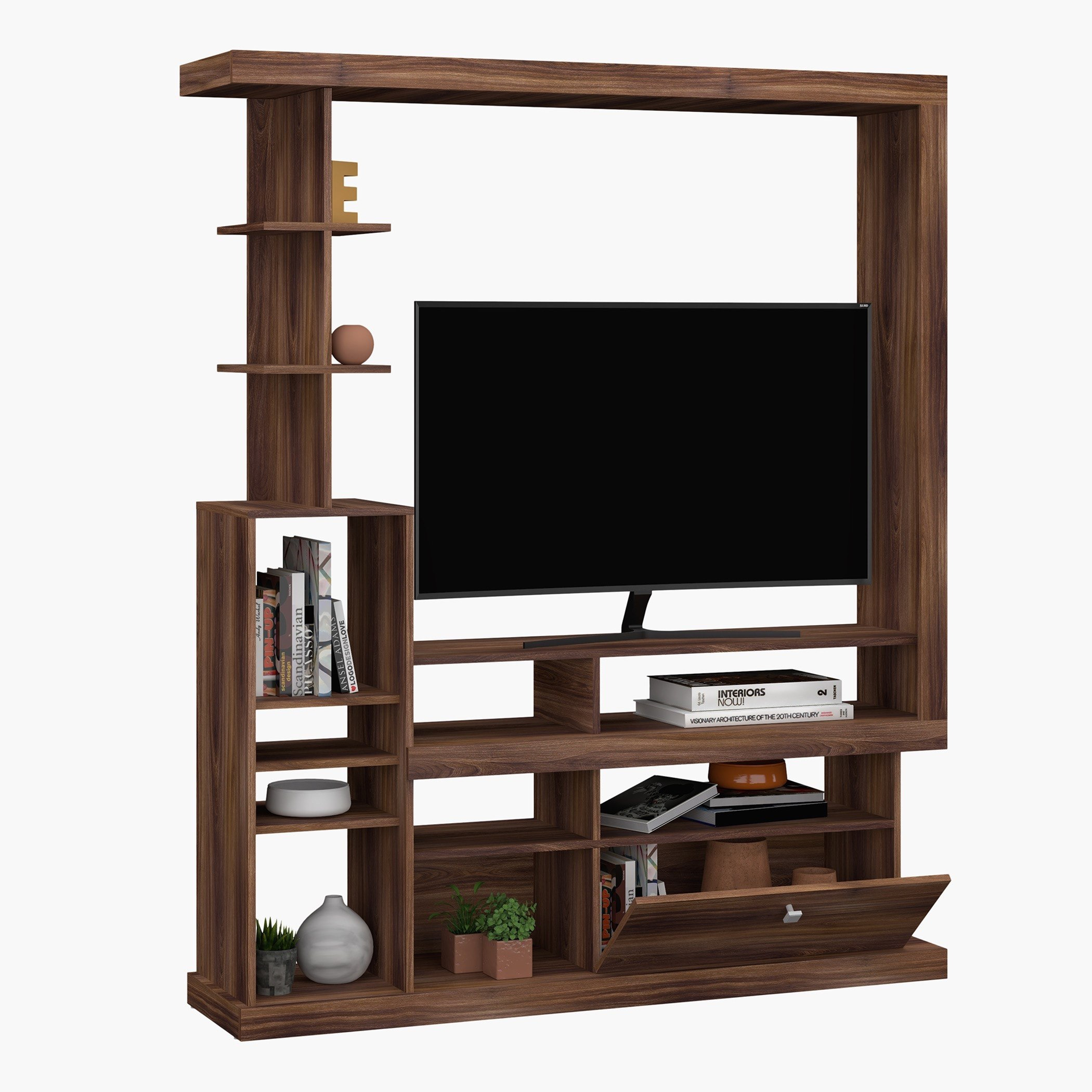 وحدة حائط بدرج لتلفاز حتى 48 بوصة من توريف-hbxlivingroom-mediaunitsandstorage-wallunits-image-2