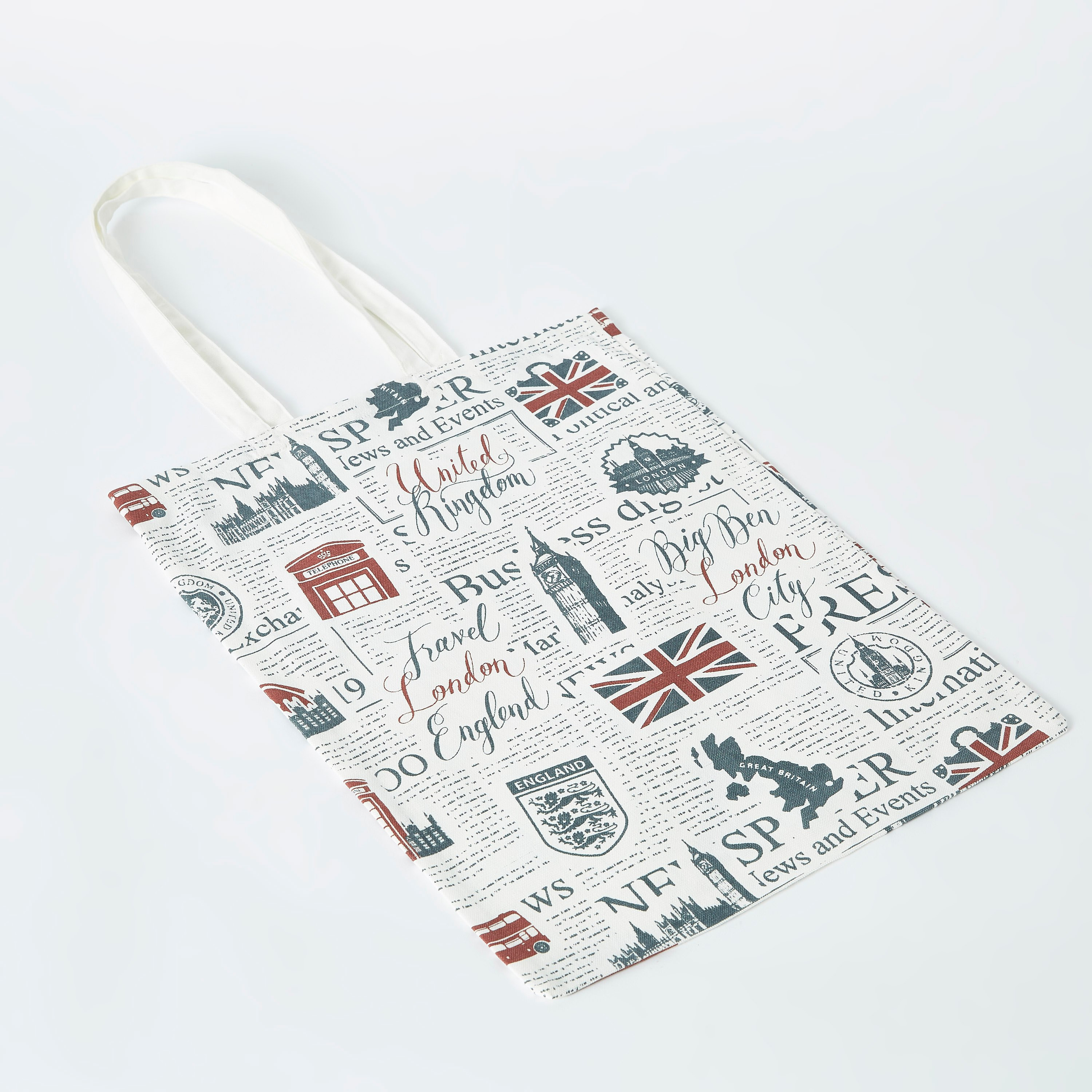 شنطة يد قطنية بطبعات جرائد الأخبار-hbxdecorandfurnishings-travelaccessories-bagsandbackpacks-image-5