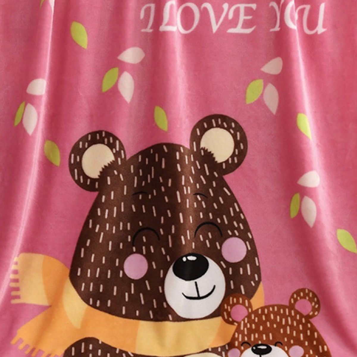 Flossy Bear Print Single Flannel Fleece Blanket - 100x140 cm-hbxhomeware-hbxkidsandyouth-image-2