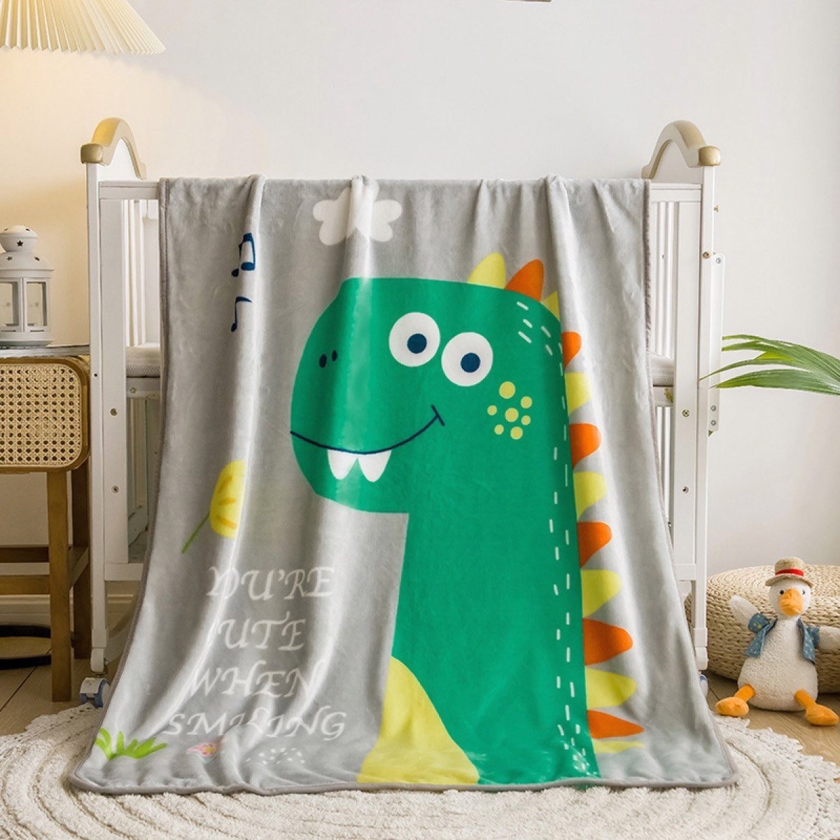 بطانية صوف فلانيل فردية بطبعات دينو- 100x140 سم-hbxhomeware-hbxkidsandyouth-image-1