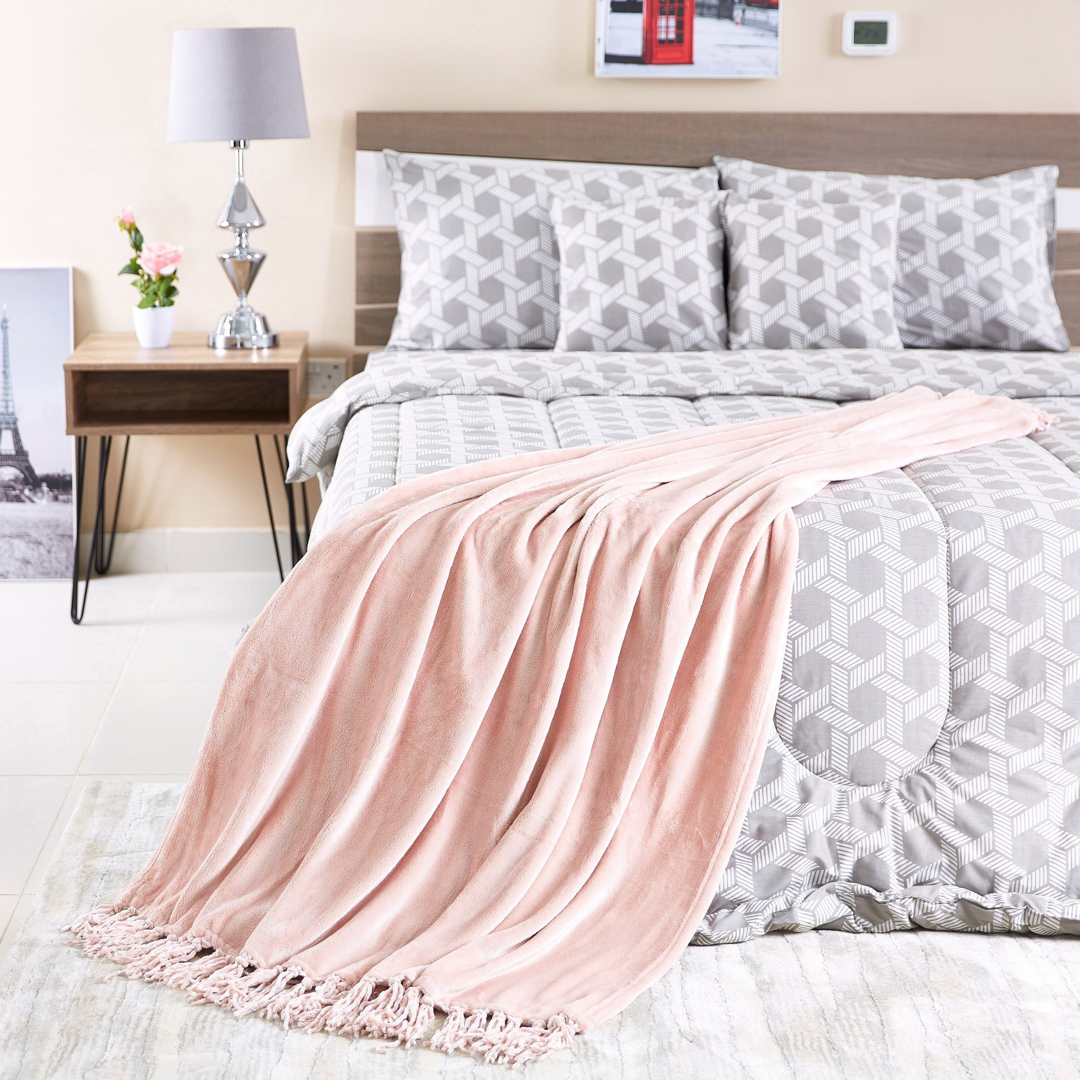 Bella Solid Micro Flannel Throw - 127x177 cm-hbxhomeware-hbxbedroom-image-4