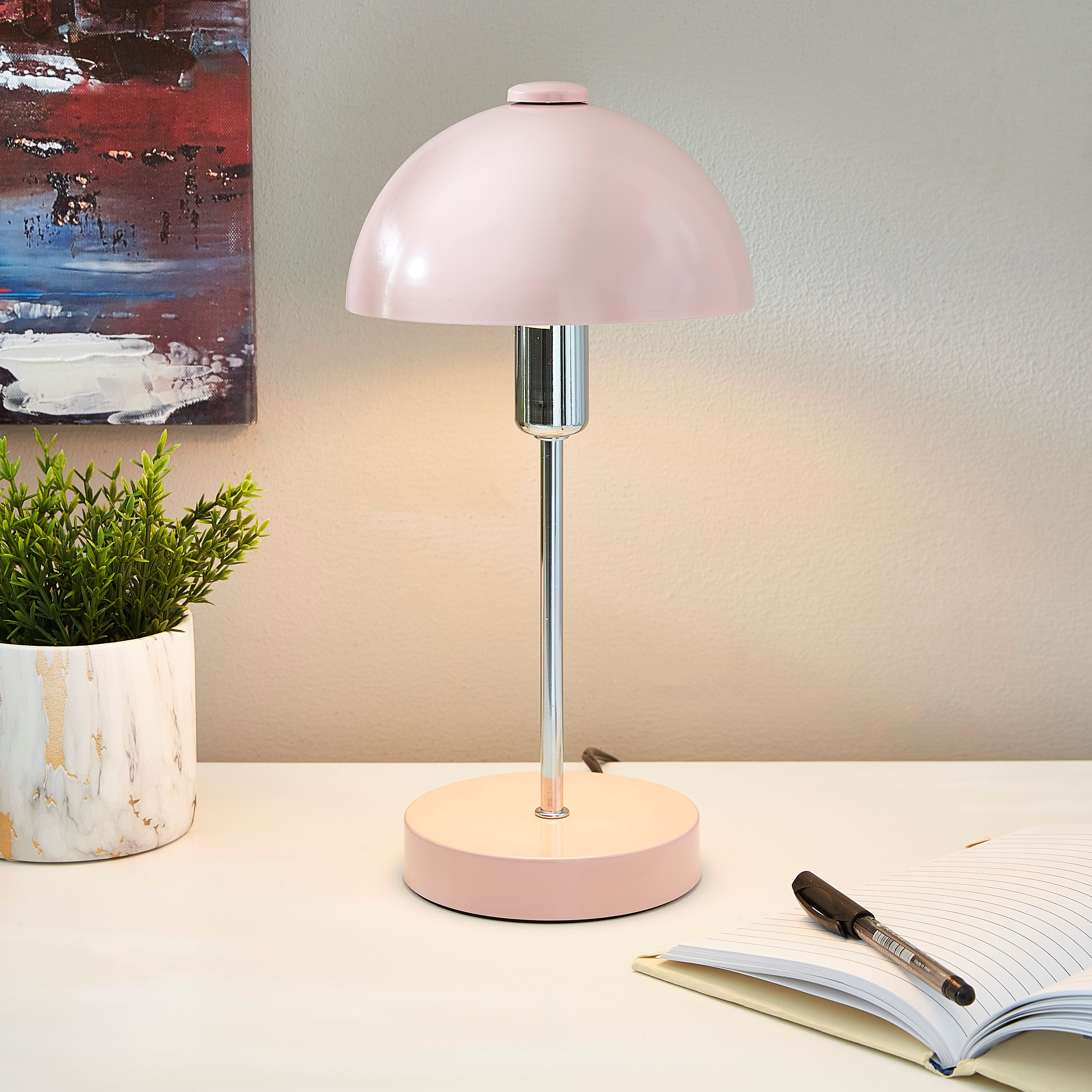 مصباح طاولة على شكل قبة معدنية من هاربر- 32 سم-hbxlivingroom-lighting-tablelamps-image-1
