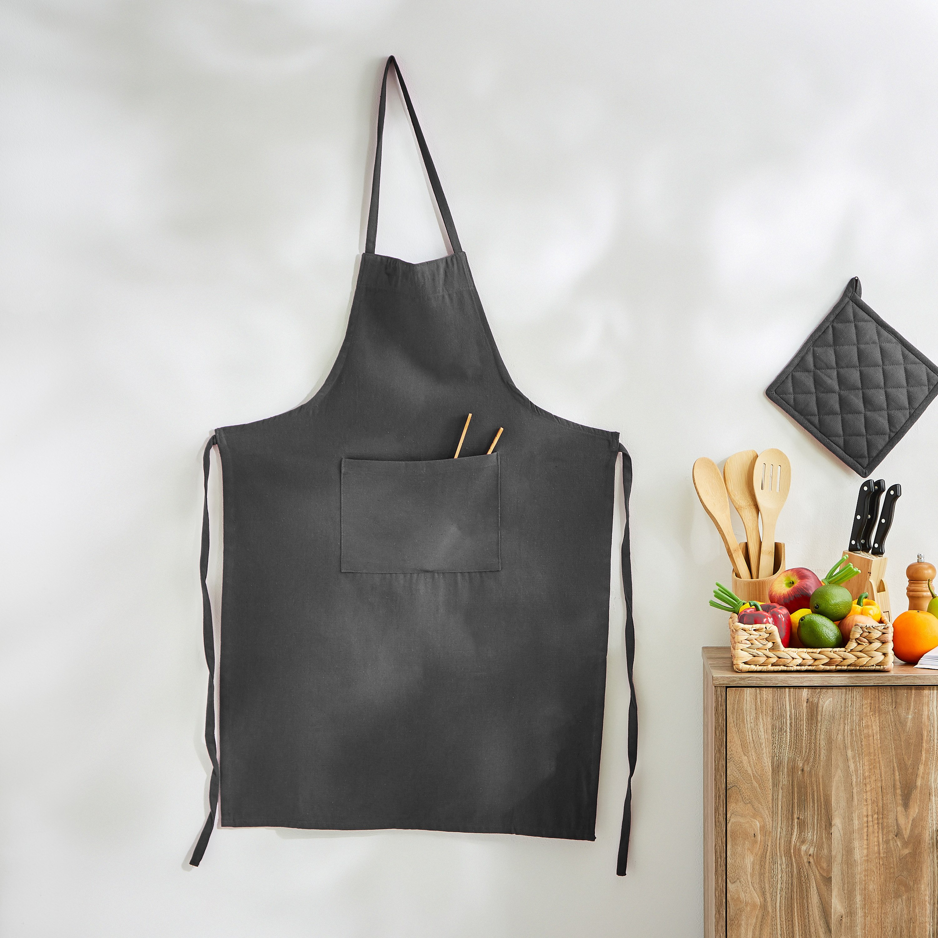 مريلة قطن سادة من يوني-hbxhomeware-kitchenware-kitchenlinens-image-1