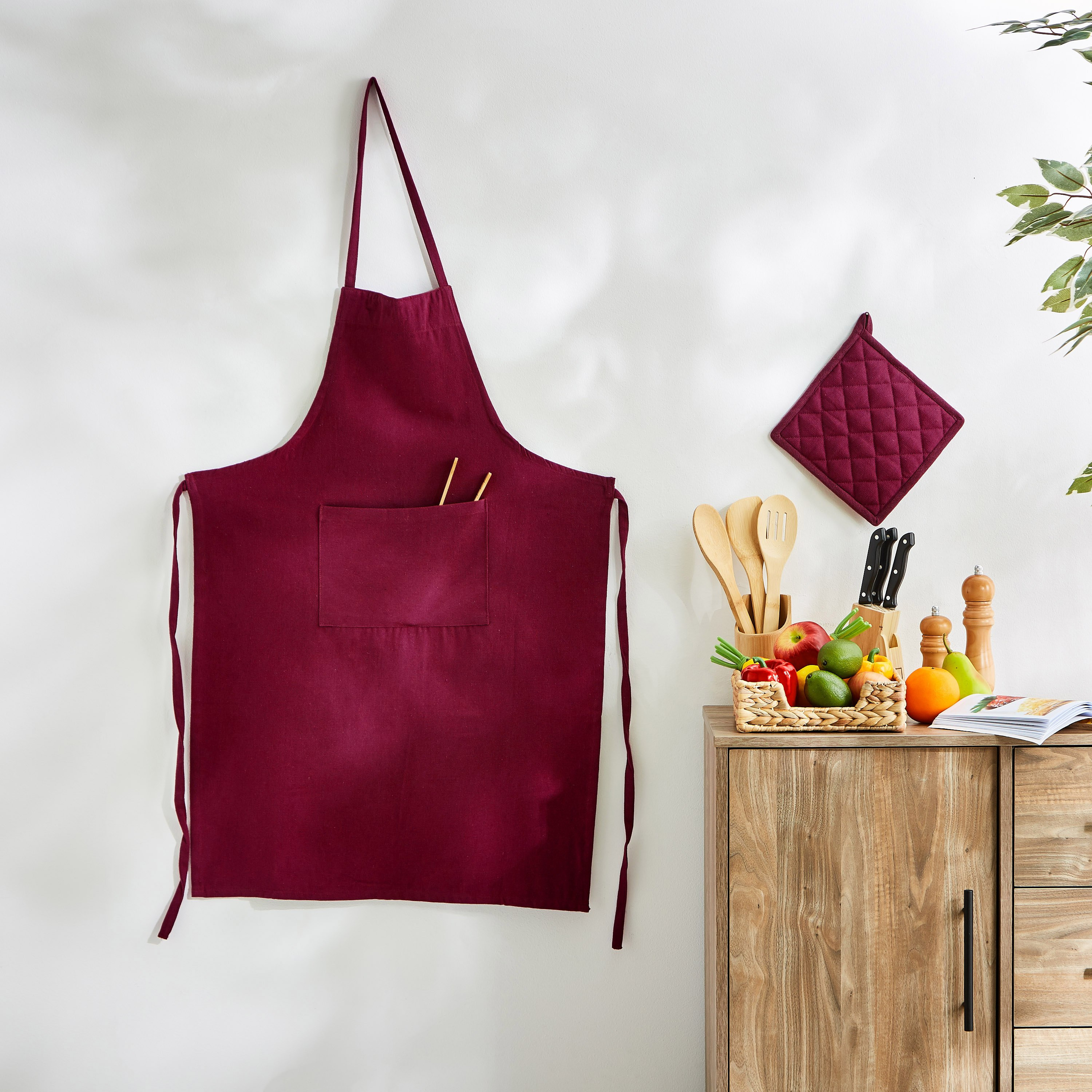 UNI Cotton Solid Apron-hbxhomeware-kitchenware-kitchenlinens-image-3