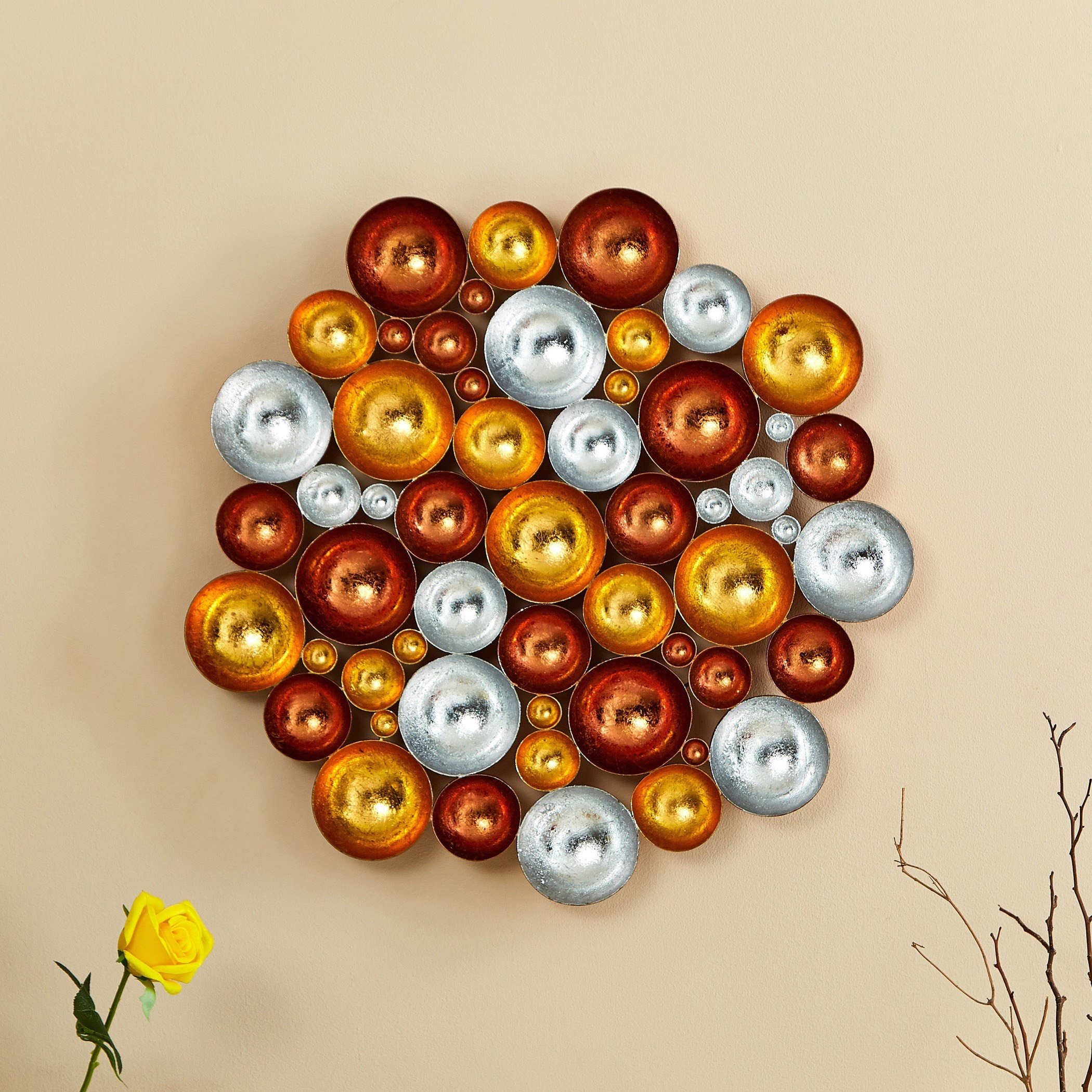 حامل شموع صغيرة معدني بتصميم زهرة للطاولة والحائط من زها-hbxhomeware-homedecor-figurinesandornaments-image-1