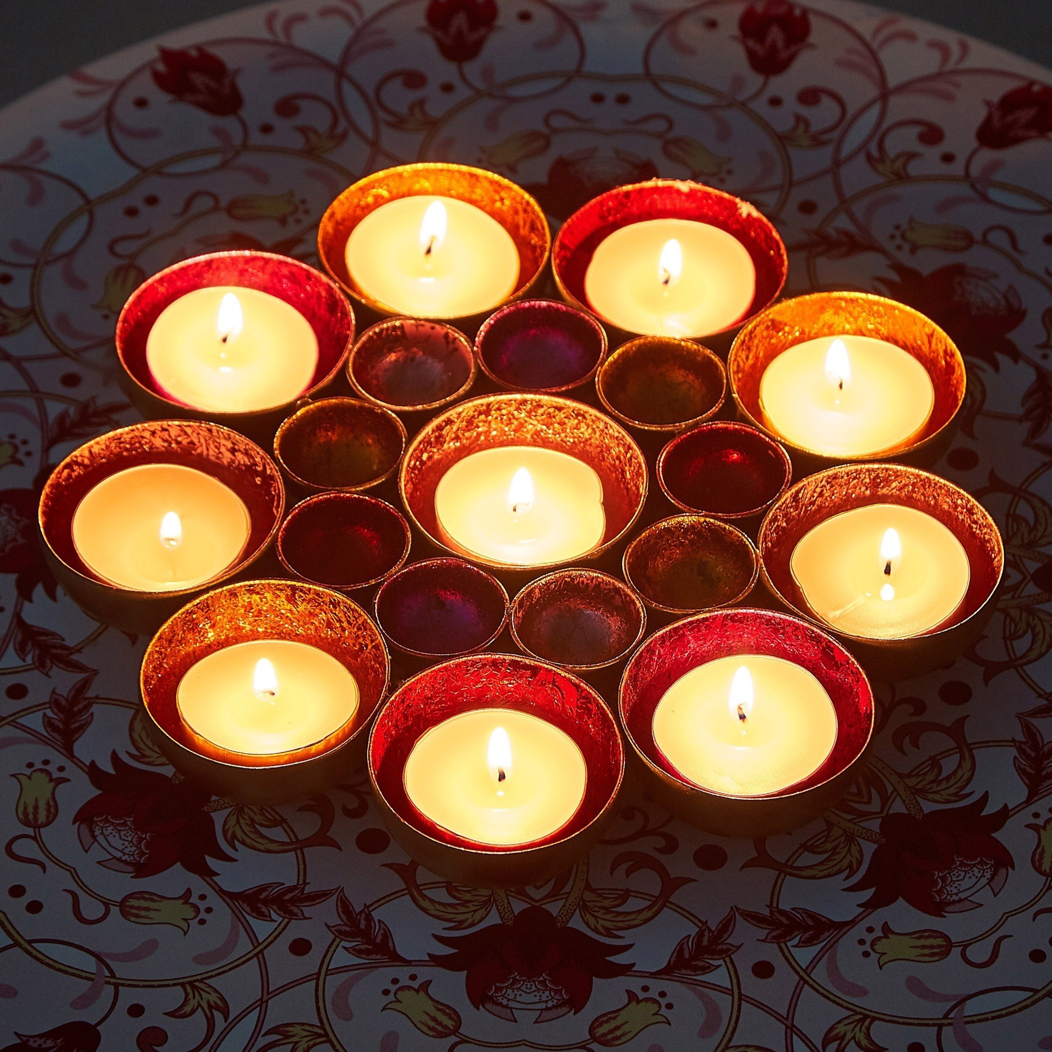 حامل شموع صغيرة معدني على شكل زهرة للطاولة والحائط من زوها-hbxlivingroom-decorandaccessories-candleholders-image-2