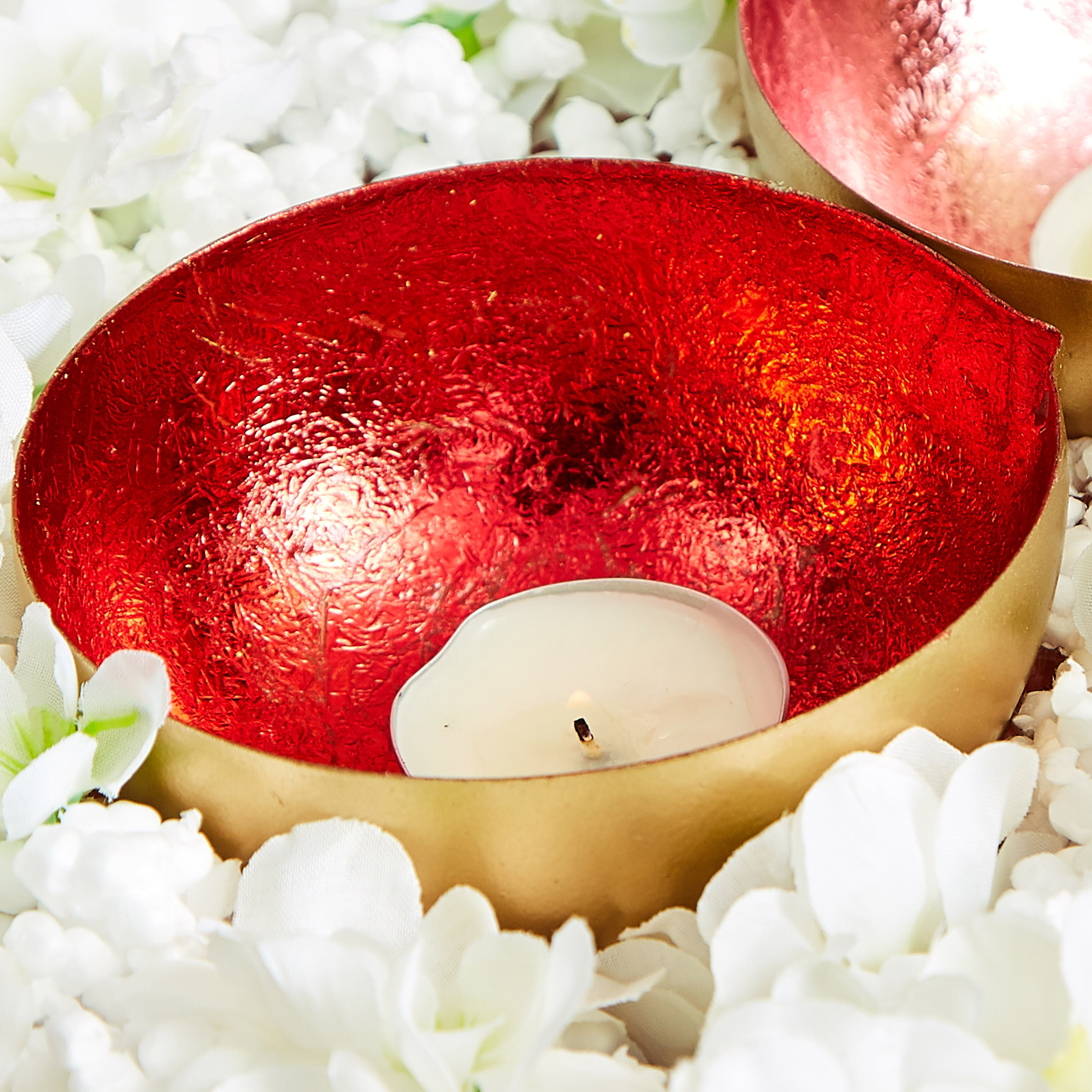 حامل شموع معدني ذهبي من زوها - 10 × 10 × 5 سم-hbxlivingroom-decorandaccessories-candleholders-image-1