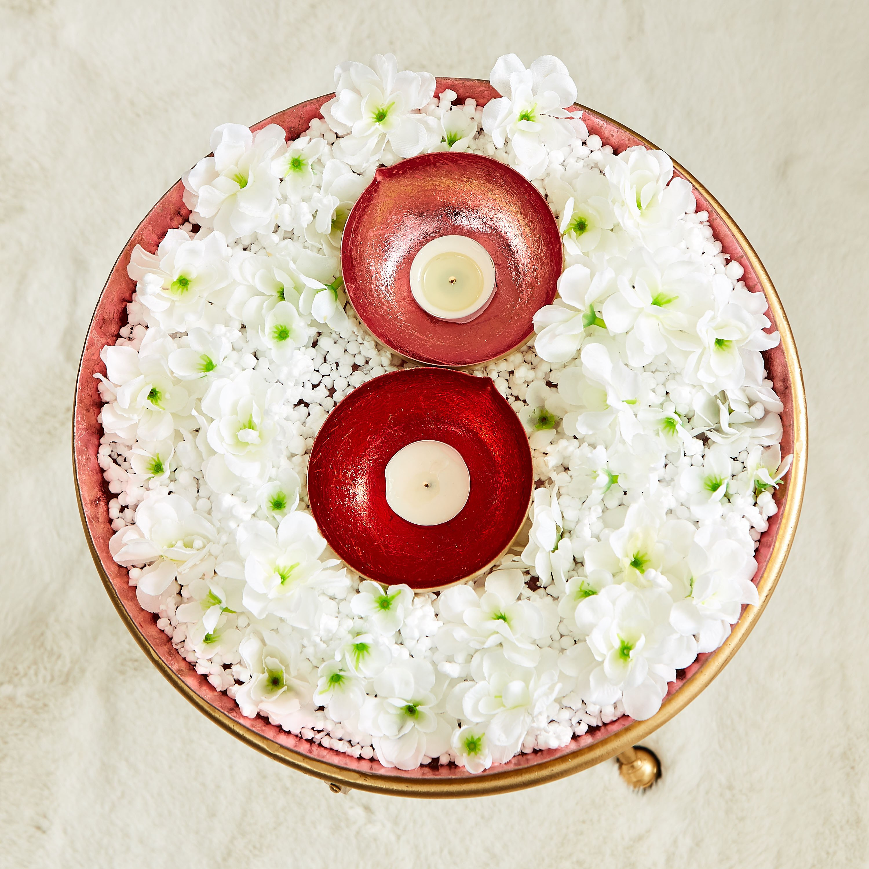 حامل شموع معدني ذهبي من زوها - 10 × 10 × 5 سم-hbxlivingroom-decorandaccessories-candleholders-image-4