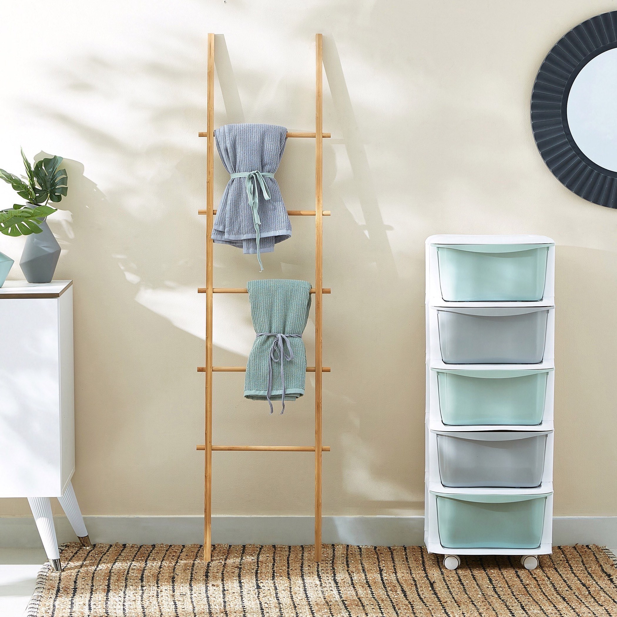 طقم أدراج بعجلات 5 طبقات من كيفن - 37x37x90 سم-hbxhomeware-hbxbathroom-image-5