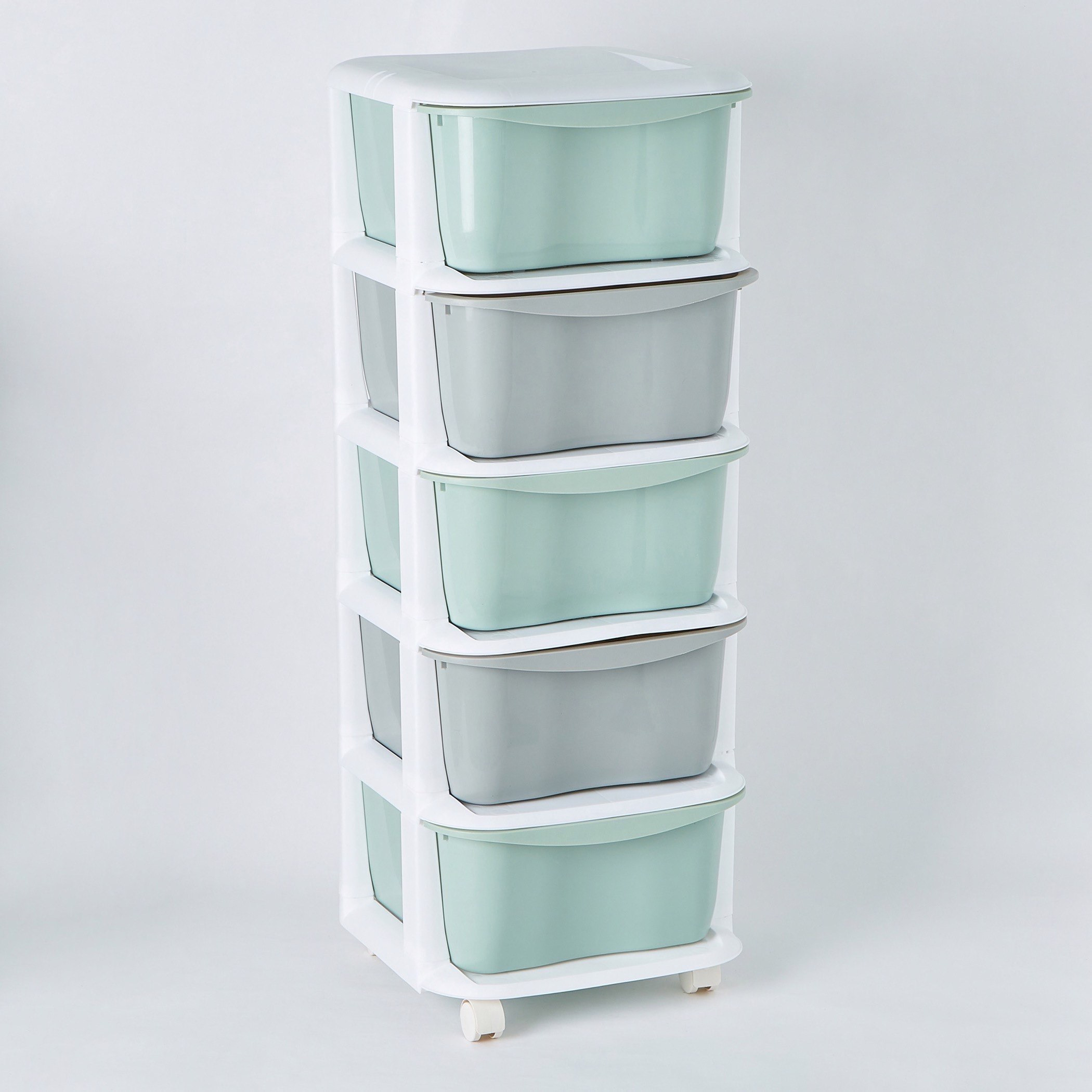 طقم أدراج بعجلات 5 طبقات من كيفن - 37x37x90 سم-hbxhomeware-hbxbathroom-image-6